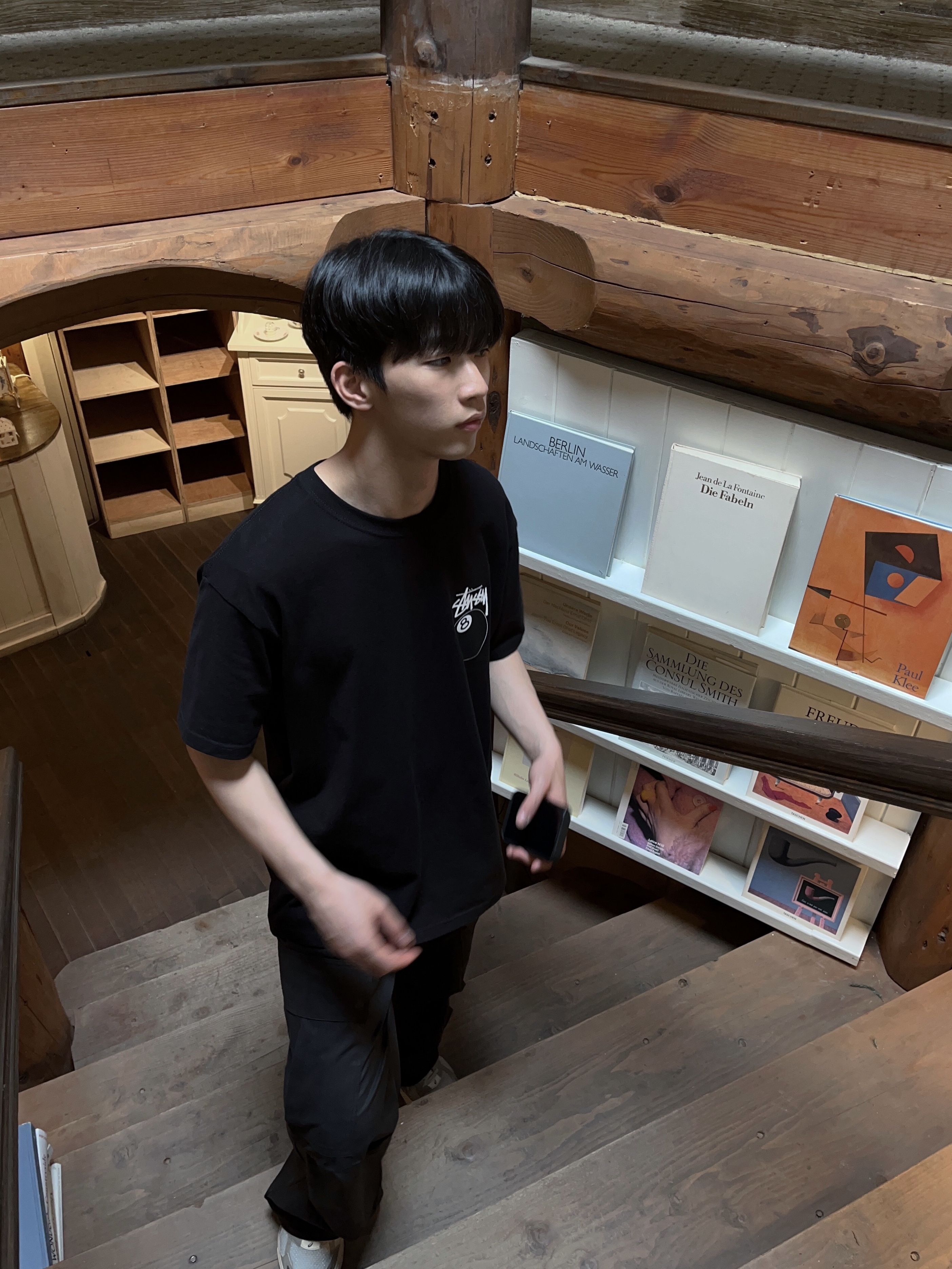 Stussy 8 Ball T-Shirt Black - 22SS, Asics x I4P Gel-1130 Glacier Grey Mink 착용 스타일 - 2
