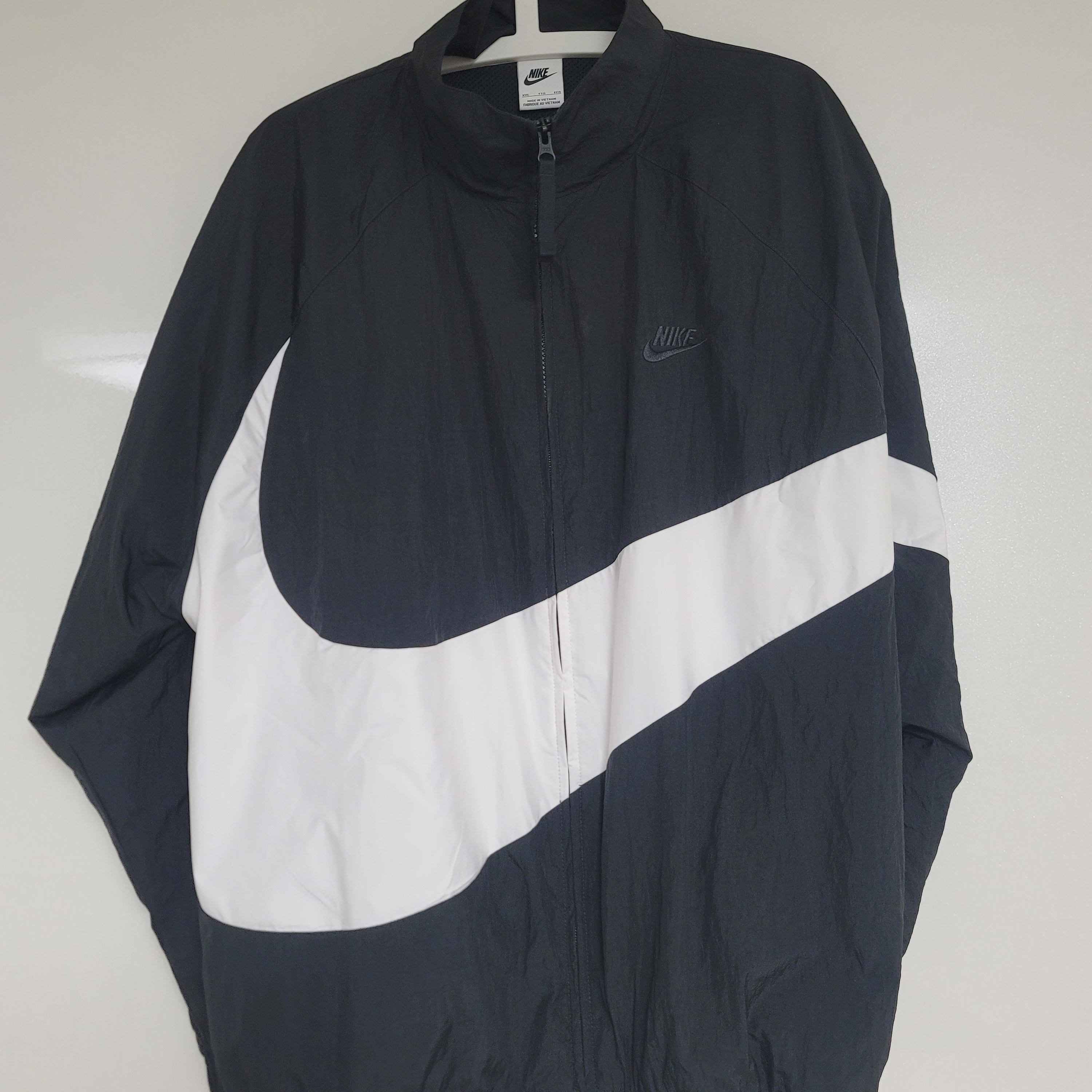 Nike NSW Big Swoosh Woven Jacket White - Asia 착용 스타일 - 2