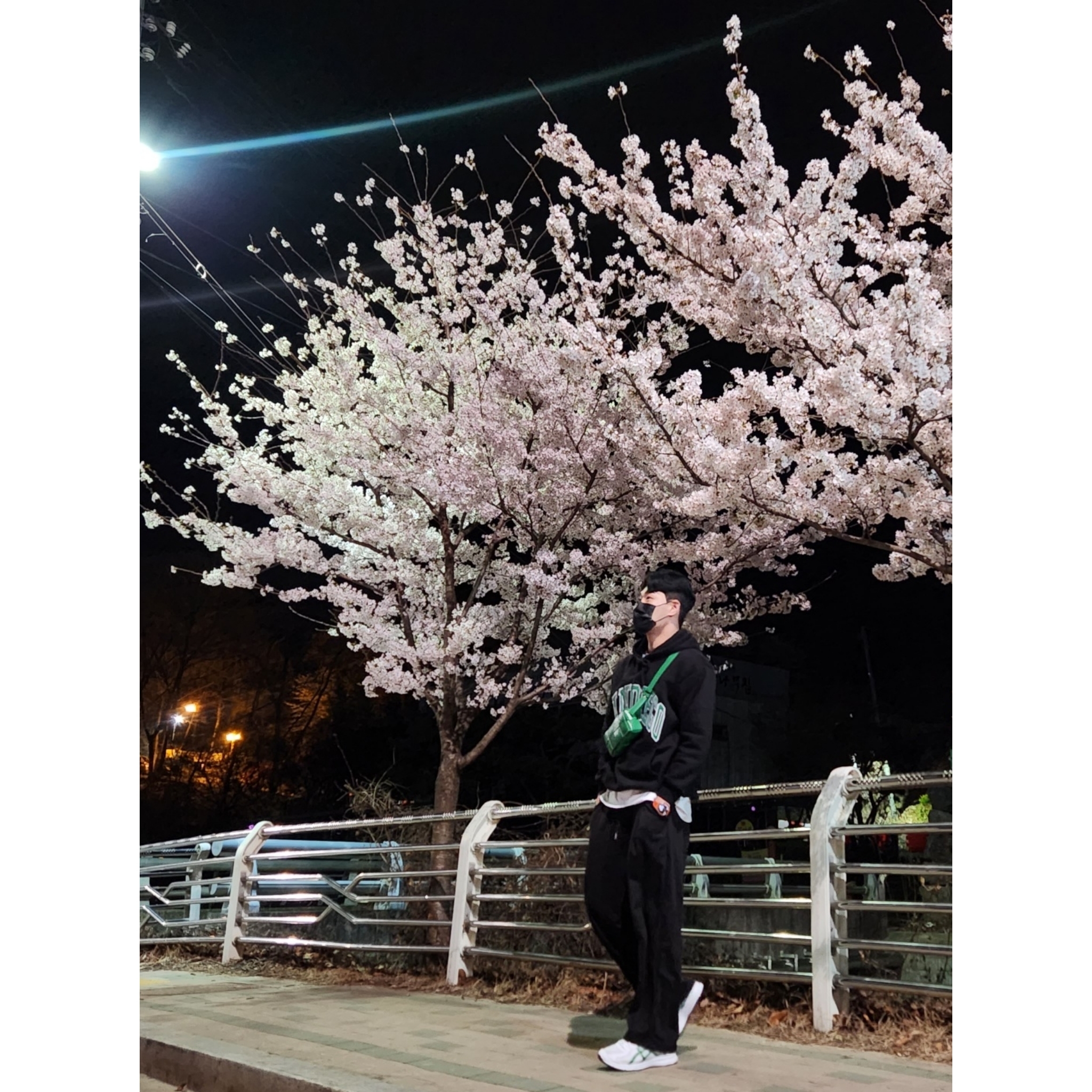 Asics Jog 100 S White Green - 2E Wide 착용 스타일 - 2