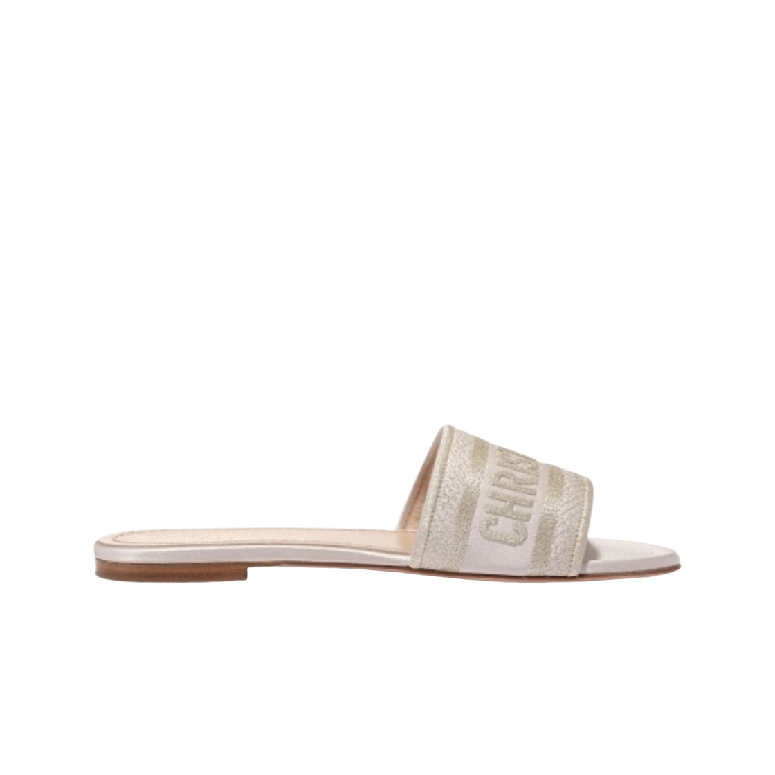 (W) 디올 디웨이 뮬 메탈릭 스레드 자수 사틴 골드((W) Dior Dway Mule Metallic Thread Embroidered Satin Gold) - 1