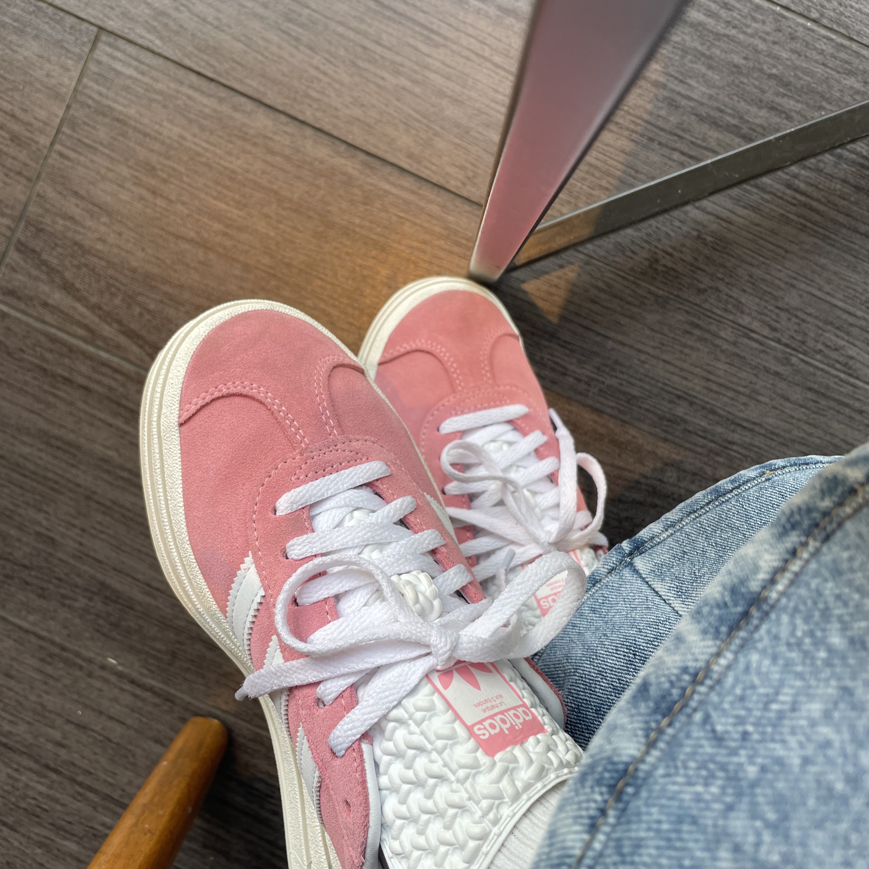 (W) Adidas Gazelle Bold Super Pop 착용 스타일
