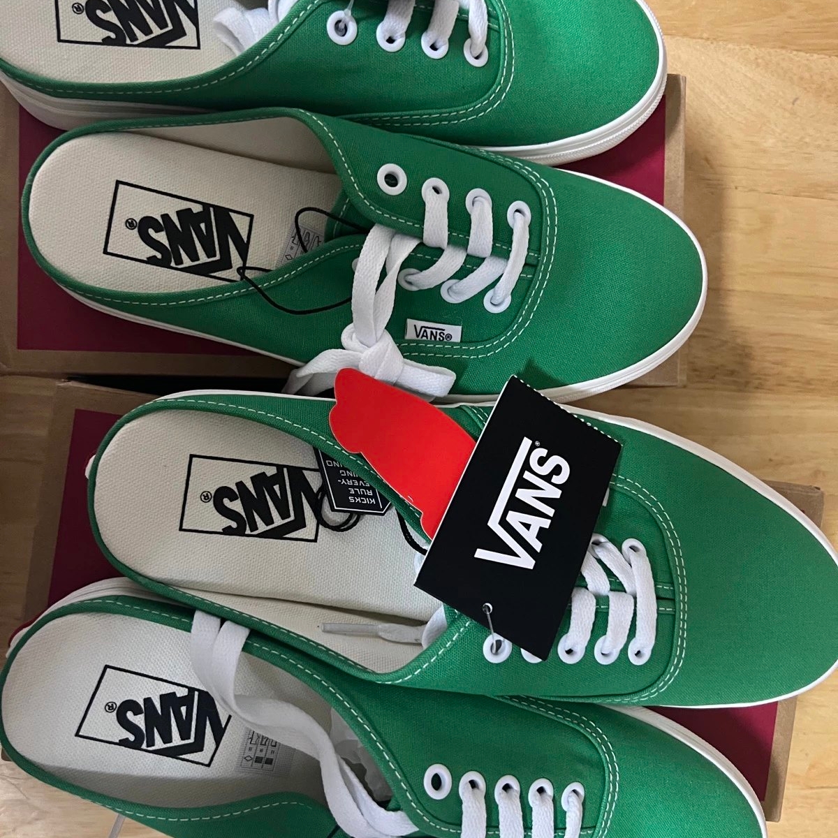 Vans Canvas Authentic Mule Green 착용 스타일 - 2