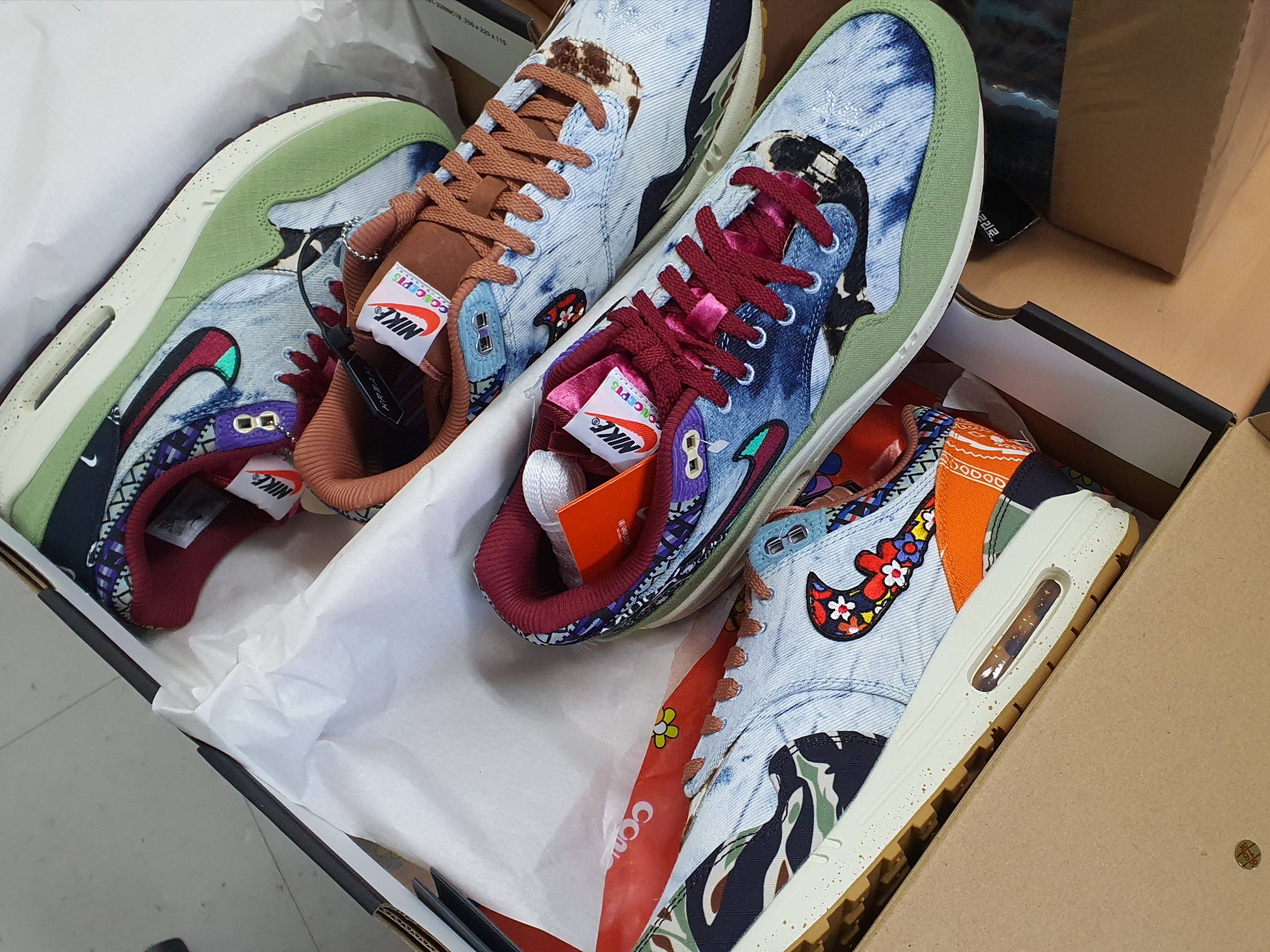 Nike x Concepts Air Max 1 SP Mellow, Nike x Concepts Air Max 1 SP Heavy 착용 스타일