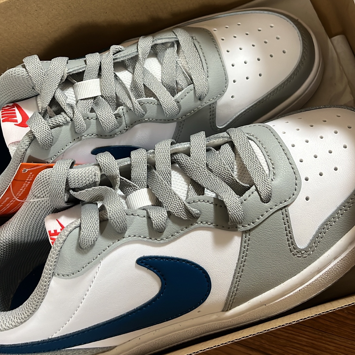 (GS) Nike Court Borough Low 2 Light Smoke Grey 착용 스타일