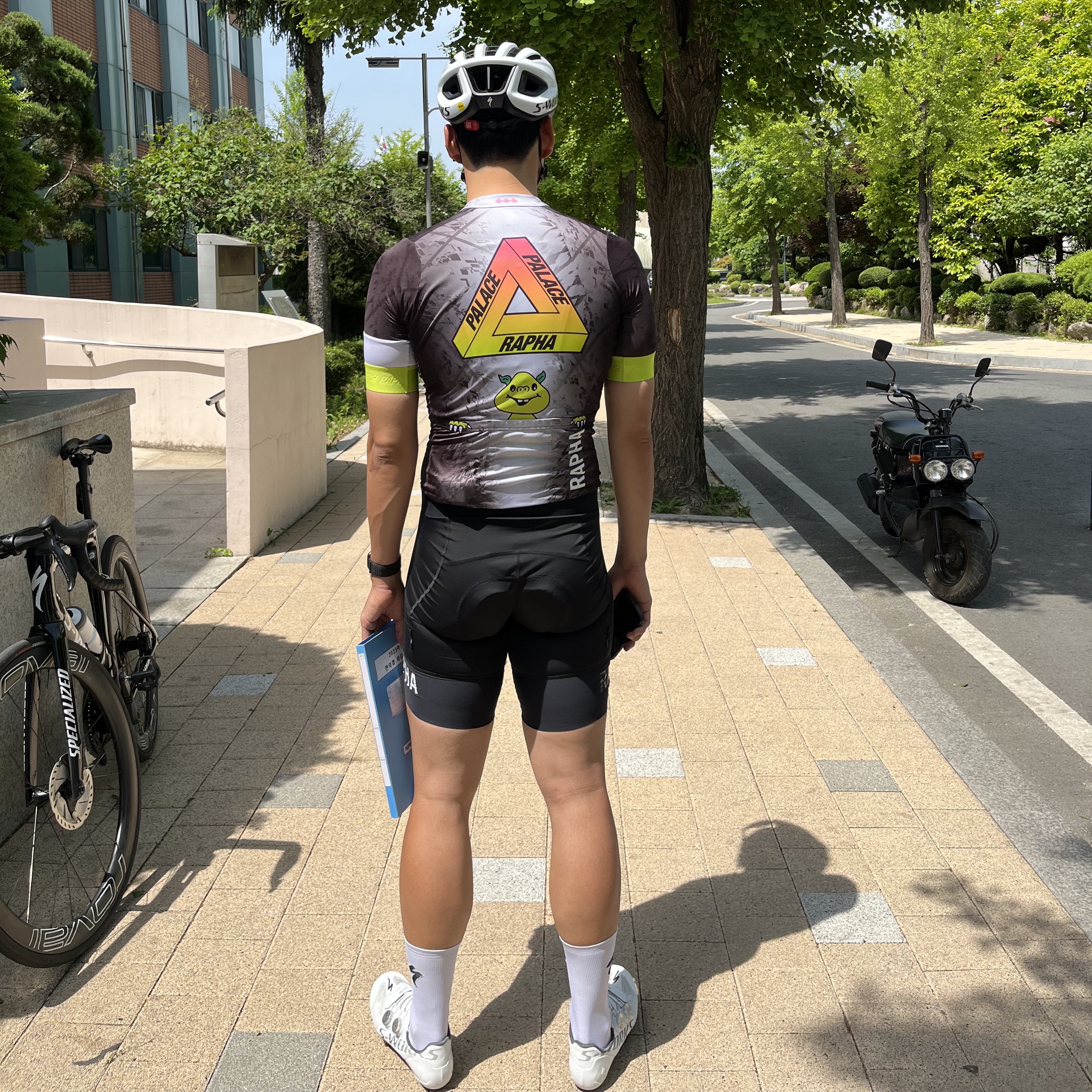 Palace x Rapha EF Education First Pro Team Training Jersey Black - 22SS 착용 스타일