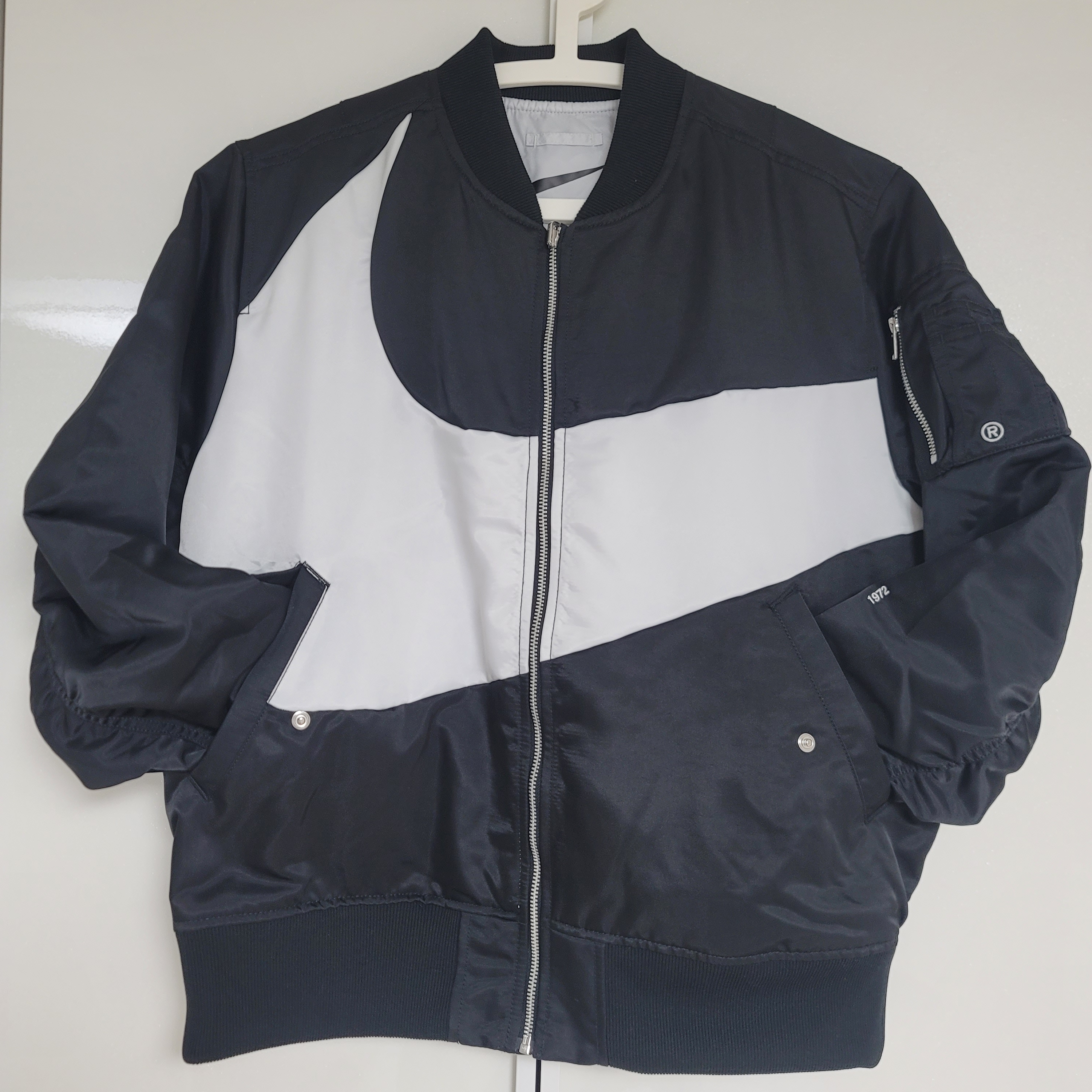 Nike NSW Swoosh Therma-Fit Bomber Black - Asia 착용 스타일