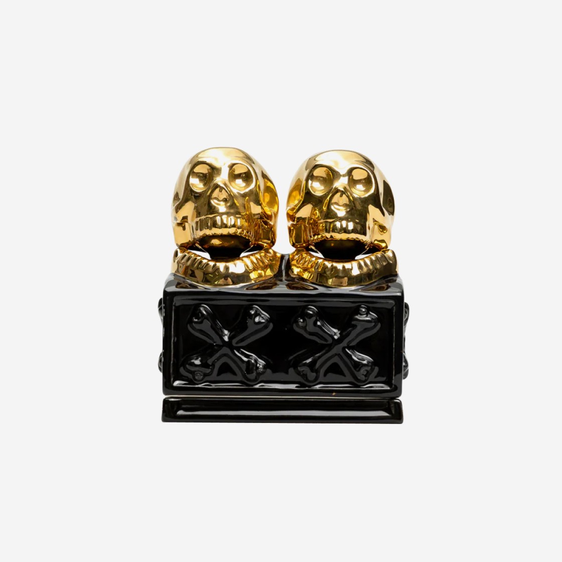 Neighborhood Dualskull Incense Chamber Black Gold 상세 이미지 1