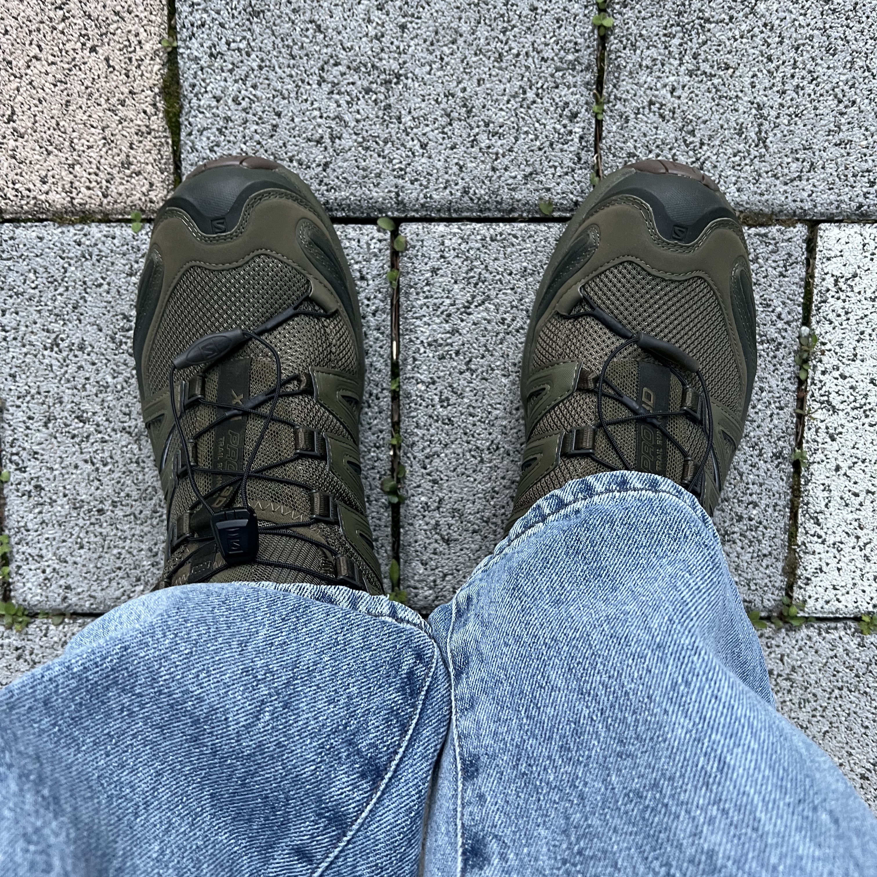 Salomon XA Pro 3D Olive Night 착용 스타일