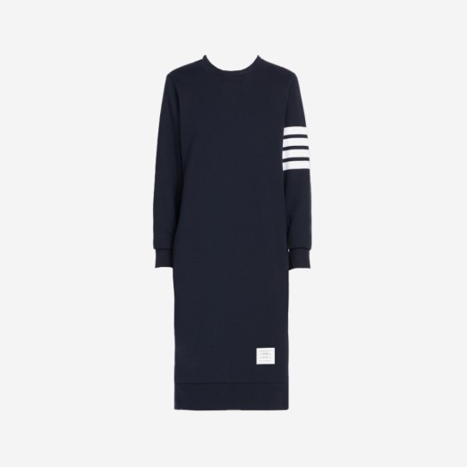 (W) 톰브라운 클래식 루프백 사선 스웨터 드레스 네이비
