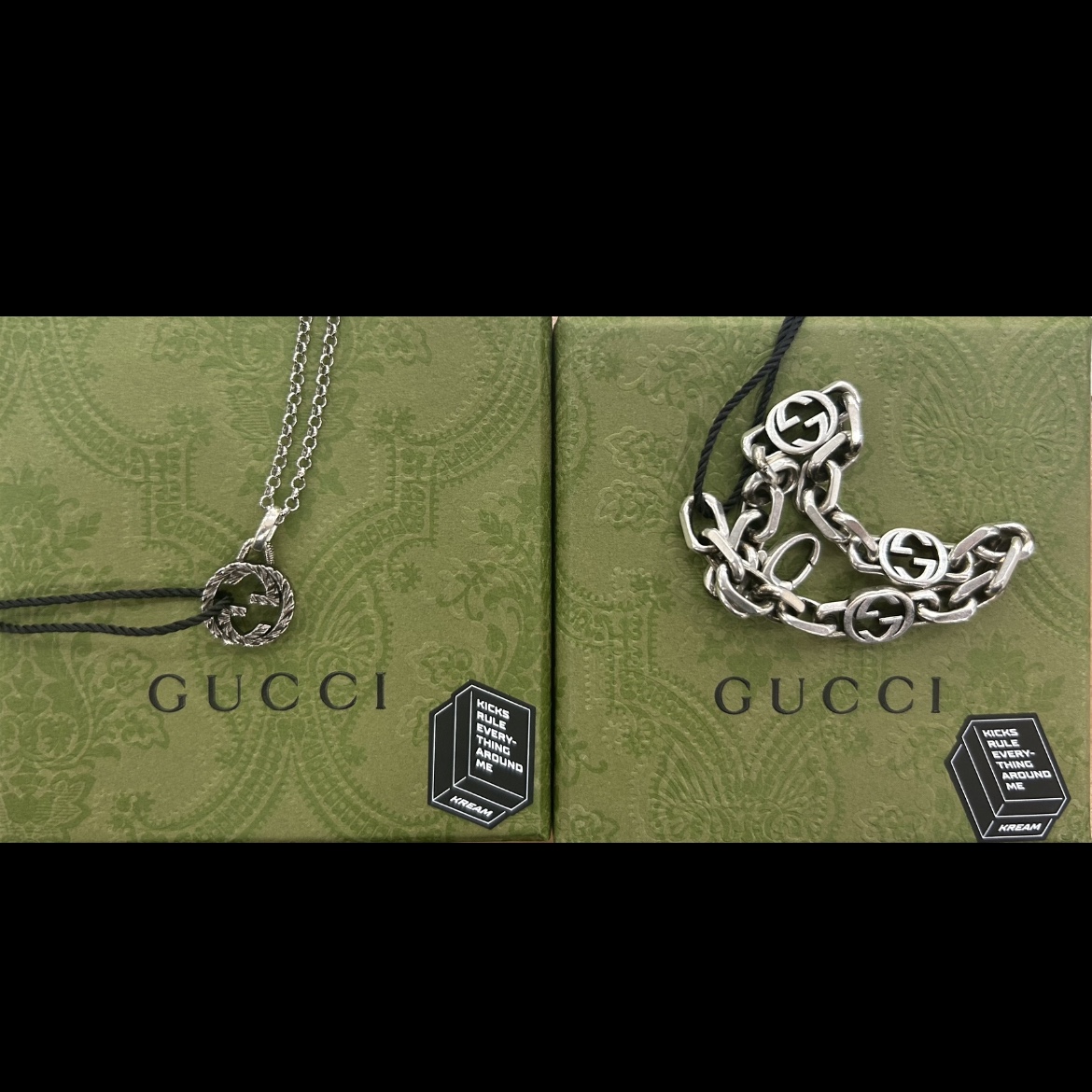 Gucci Interlocking G Pendant Necklace Silver 착용 스타일