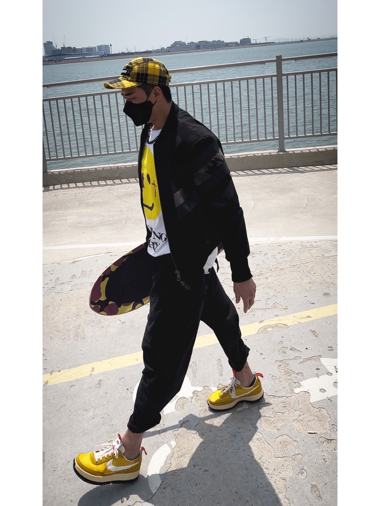 Supreme Washed Chino Twill Camp Cap Yellow Tartan - 20FW, Louis Vuitton Monogram Chain Necklace Silver 착용 스타일 - 1