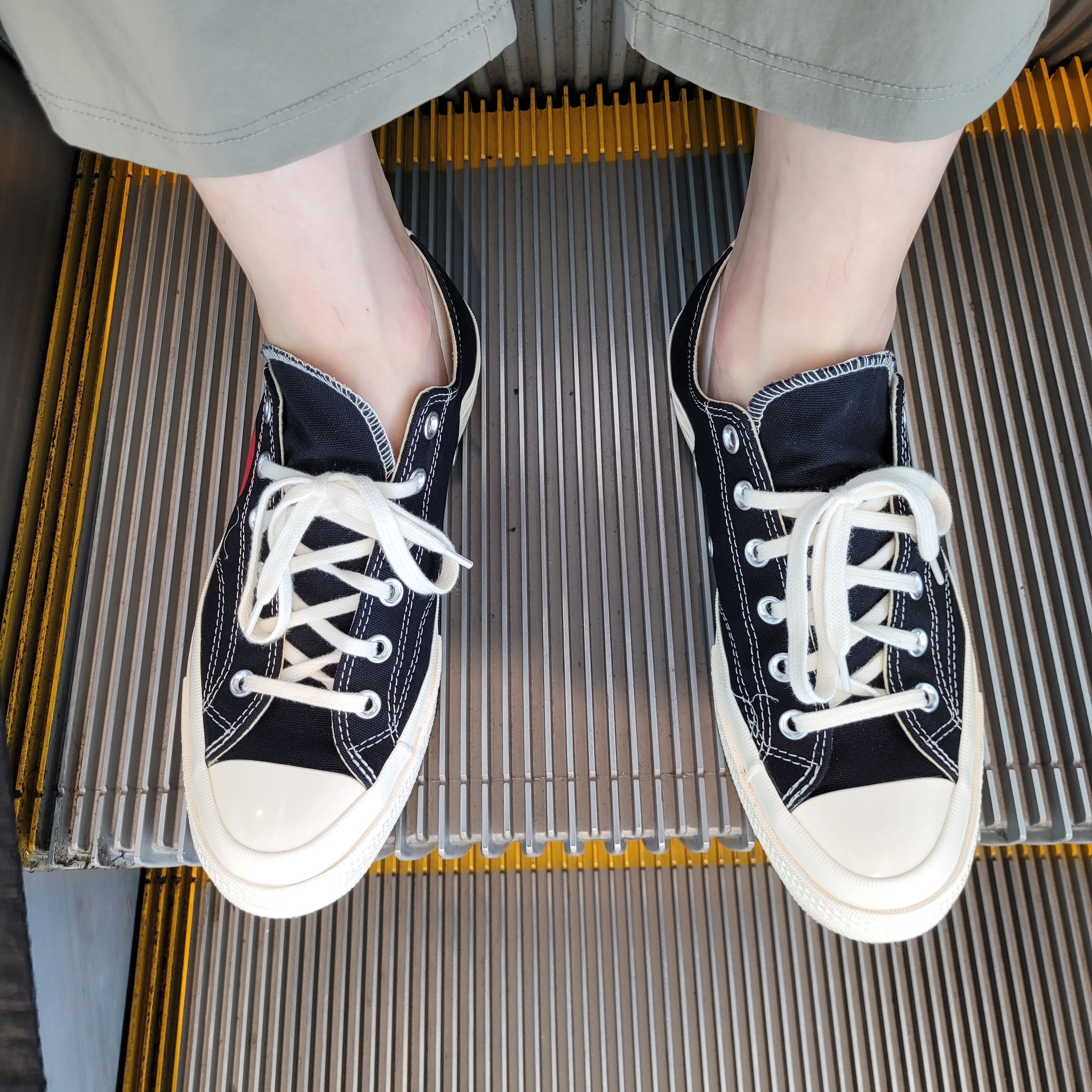 Converse x Play Comme des Garcons Chuck 70 Ox Black 착용 스타일
