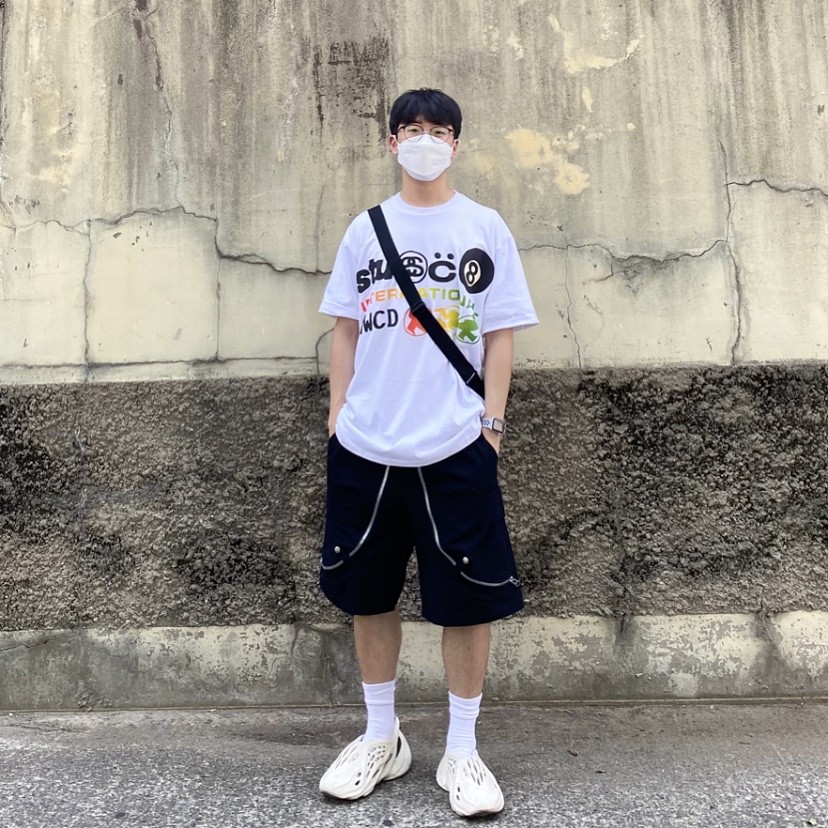 Stussy x Cactus Plant Flea Market International T-Shirt White, Apple Watch Nike Series 7 41mm GPS Starlight Aluminum Case with Nike Sport Band Pure Platinum Black (Korean Ver.) 착용 스타일