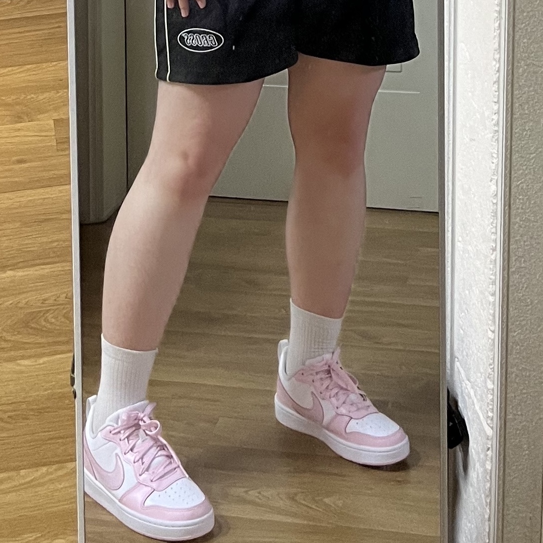 (GS) Nike Court Borough 2 SE White Pink Foam 착용 스타일 - 2