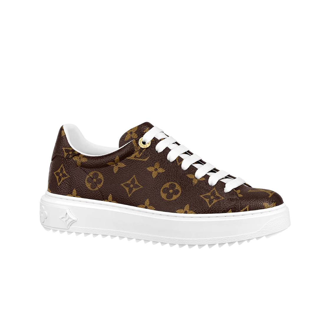 (W) 루이비통 타임 아웃 스니커즈 모노그램 카카오 브라운((W) Louis Vuitton Time Out Sneaker Monogram Cacao Brown) - 1