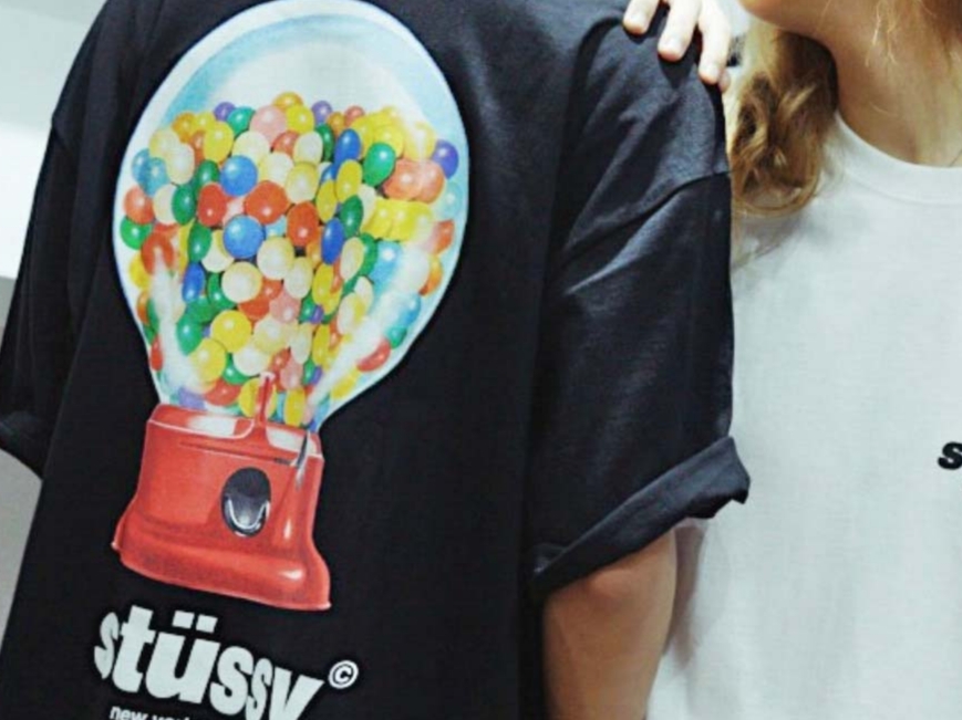 Stussy Gumball T-Shirt Black 착용 스타일