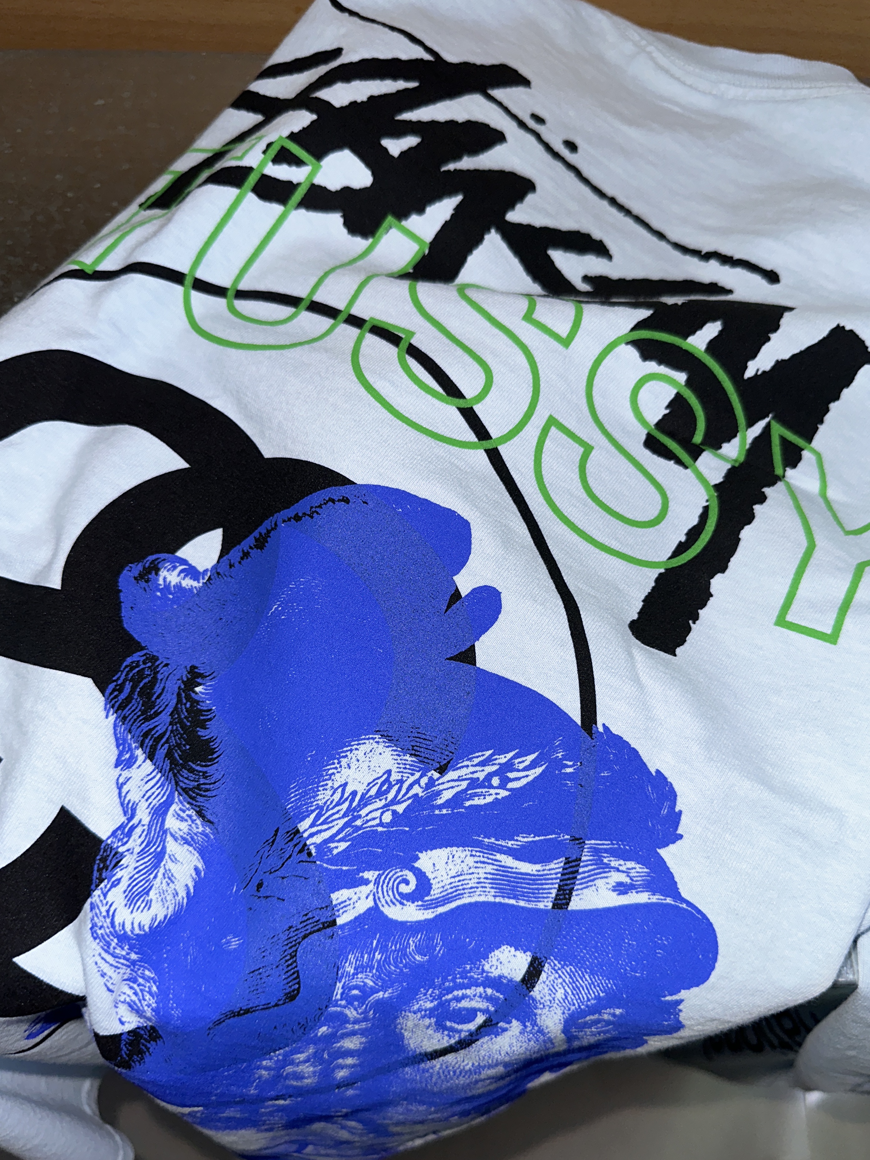 Stussy Test Strike Pigment Dyed LS T-Shirt Sky Blue 착용 스타일 - 1