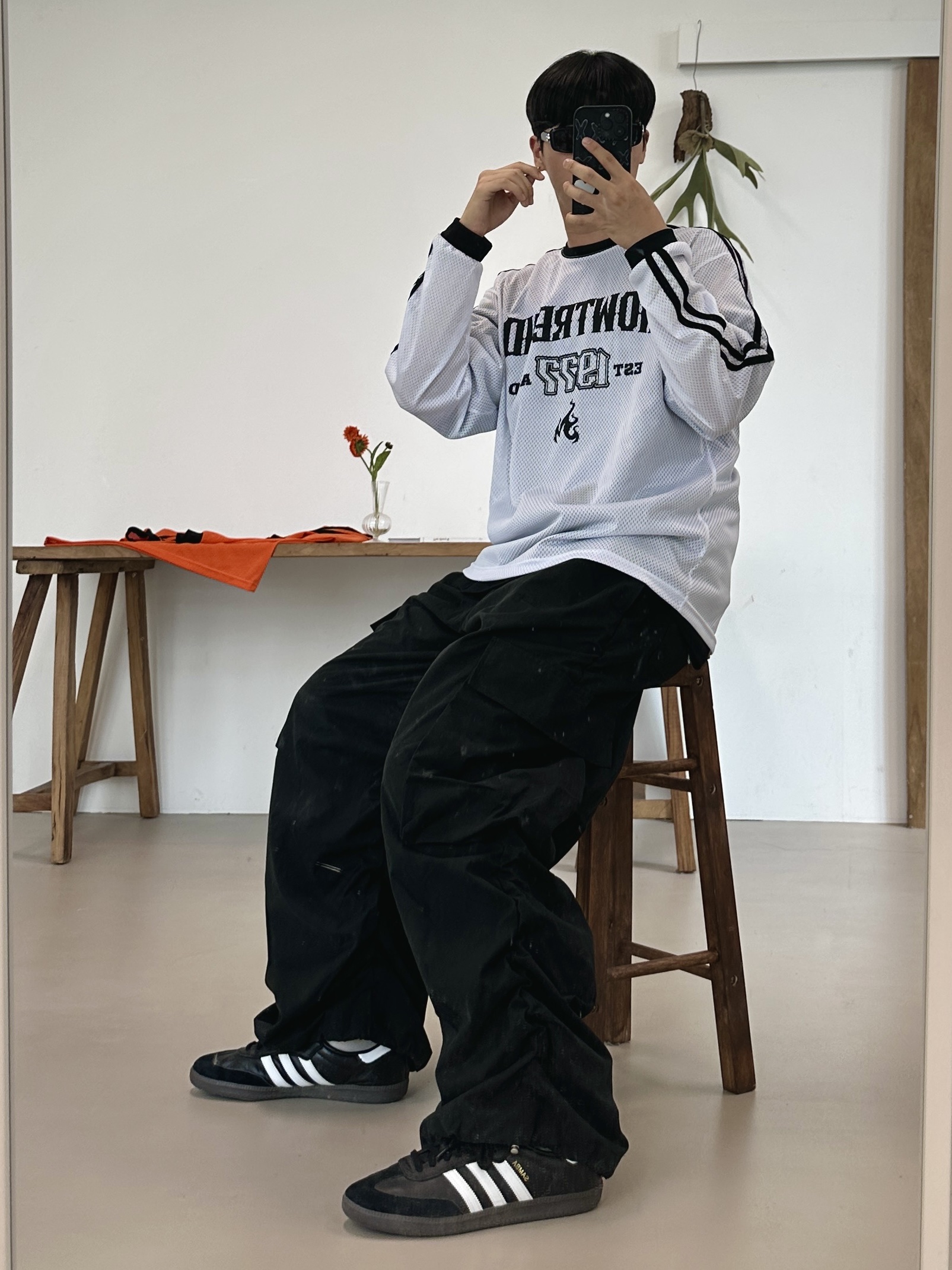 Adidas Samba ADV Black 착용 스타일