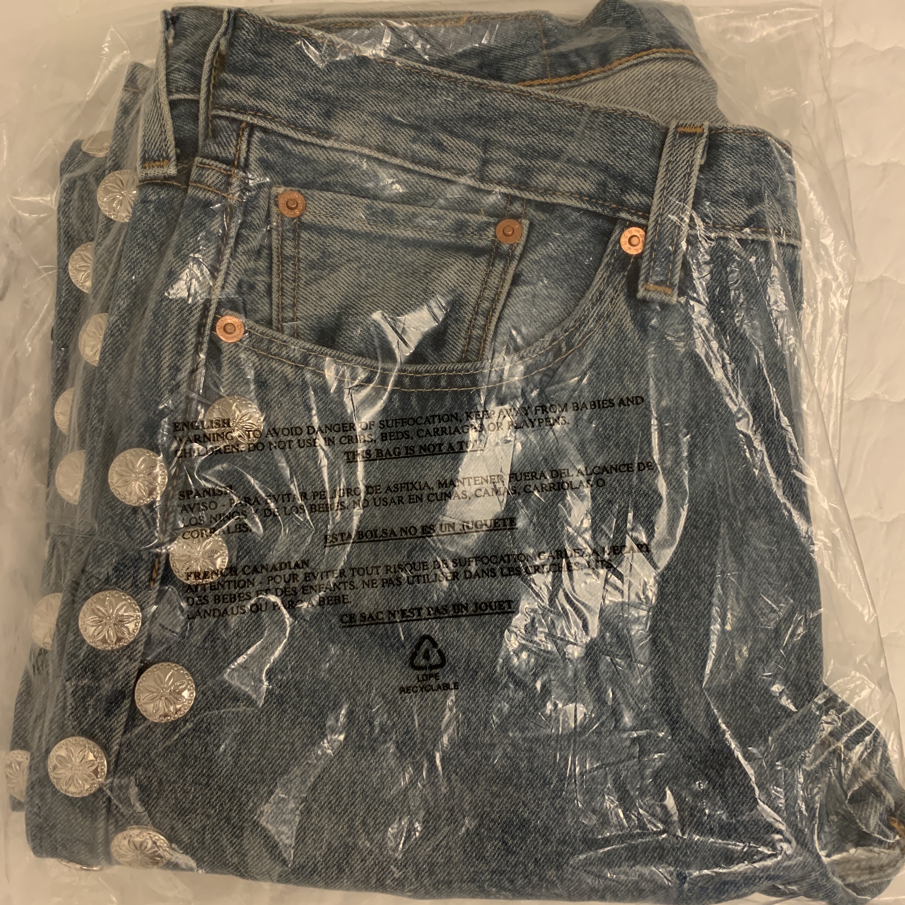 Our Legacy x Denim Tears x Tupac 501 Jean Light Wash 착용 스타일