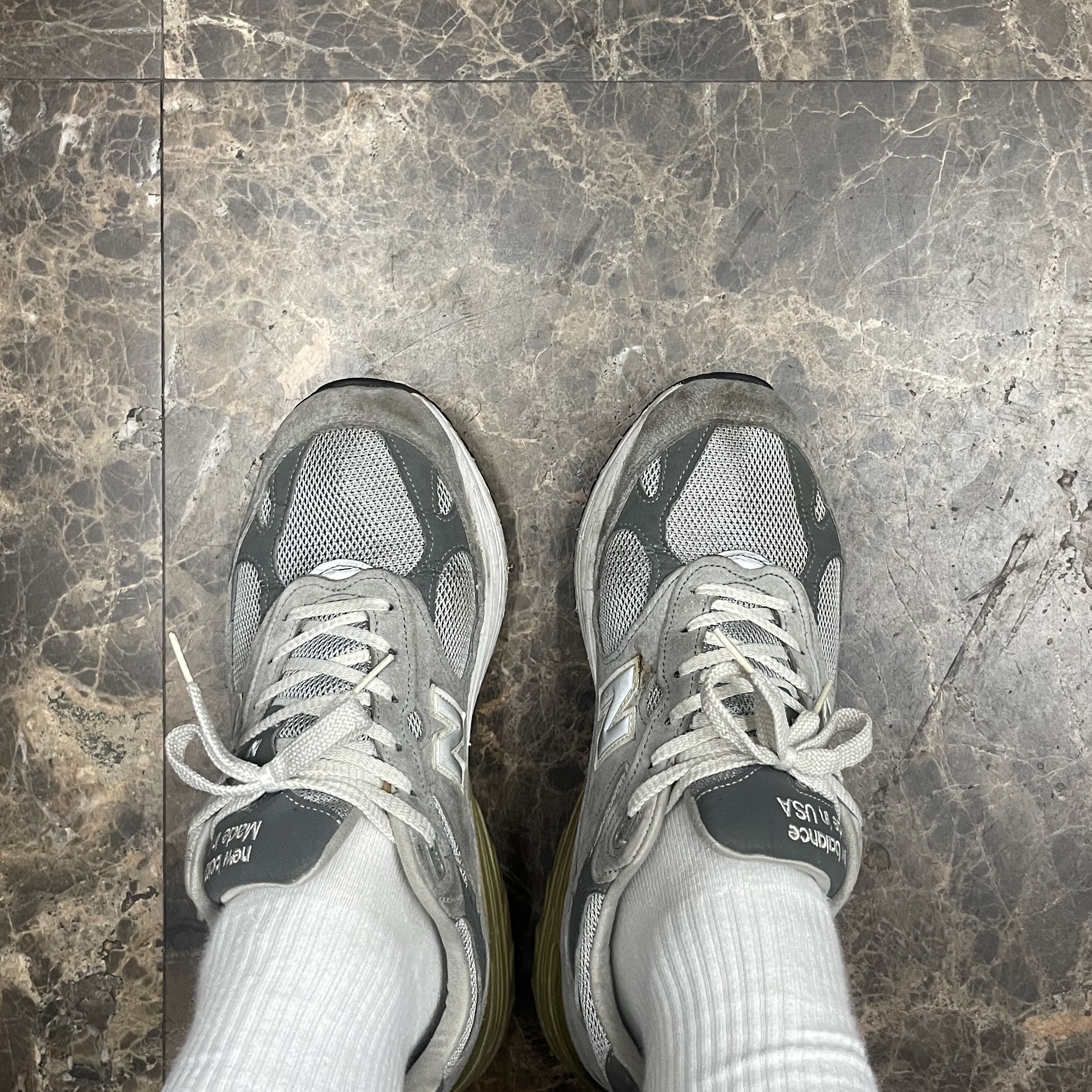 New Balance 993 Made in USA Grey - D Standard 착용 스타일