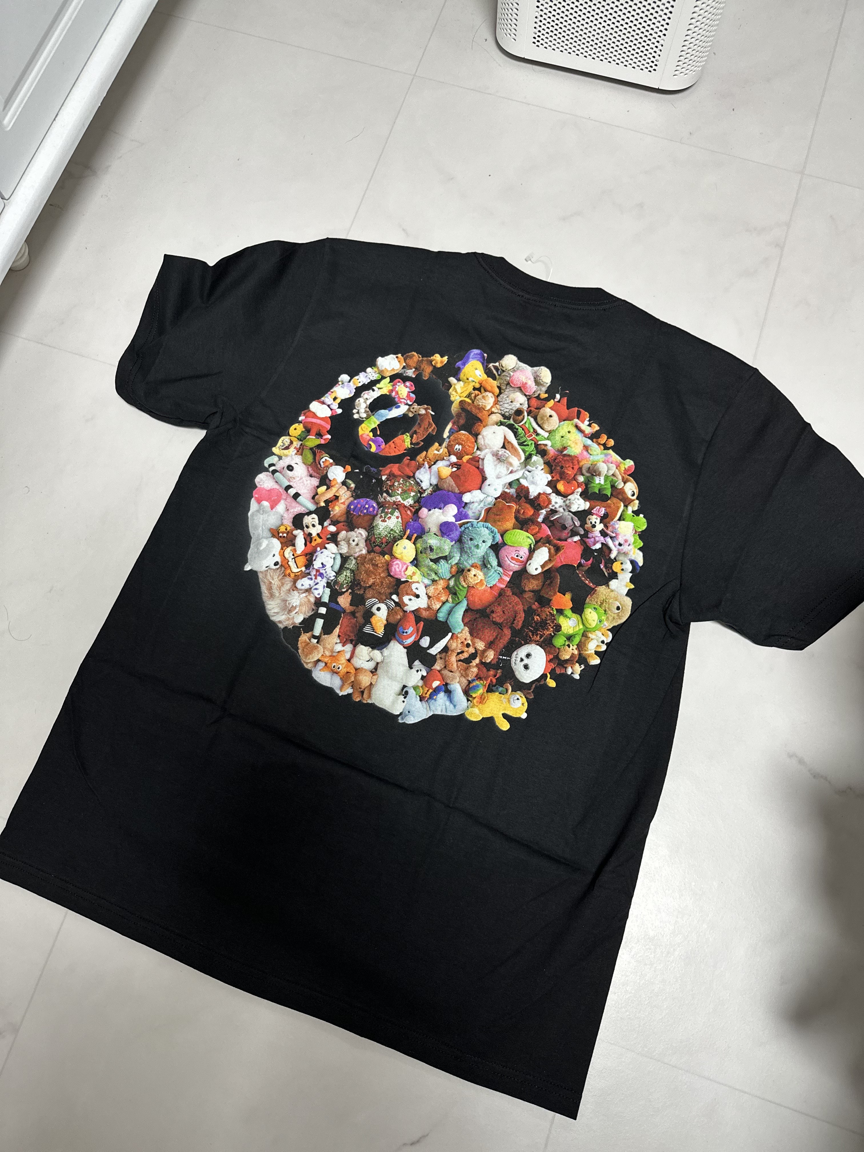 Stussy Plush T-Shirt Black 착용 스타일 - 1