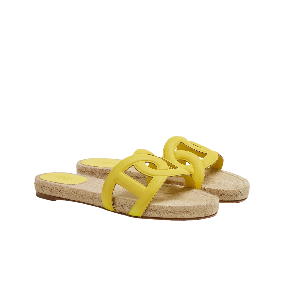 (W) 에르메스 파모사 에스파드리유 나파 & 죤 쿠르쿠마((W) Hermes Famosa Espadrille Nappa & Jaune Curcuma) - 2