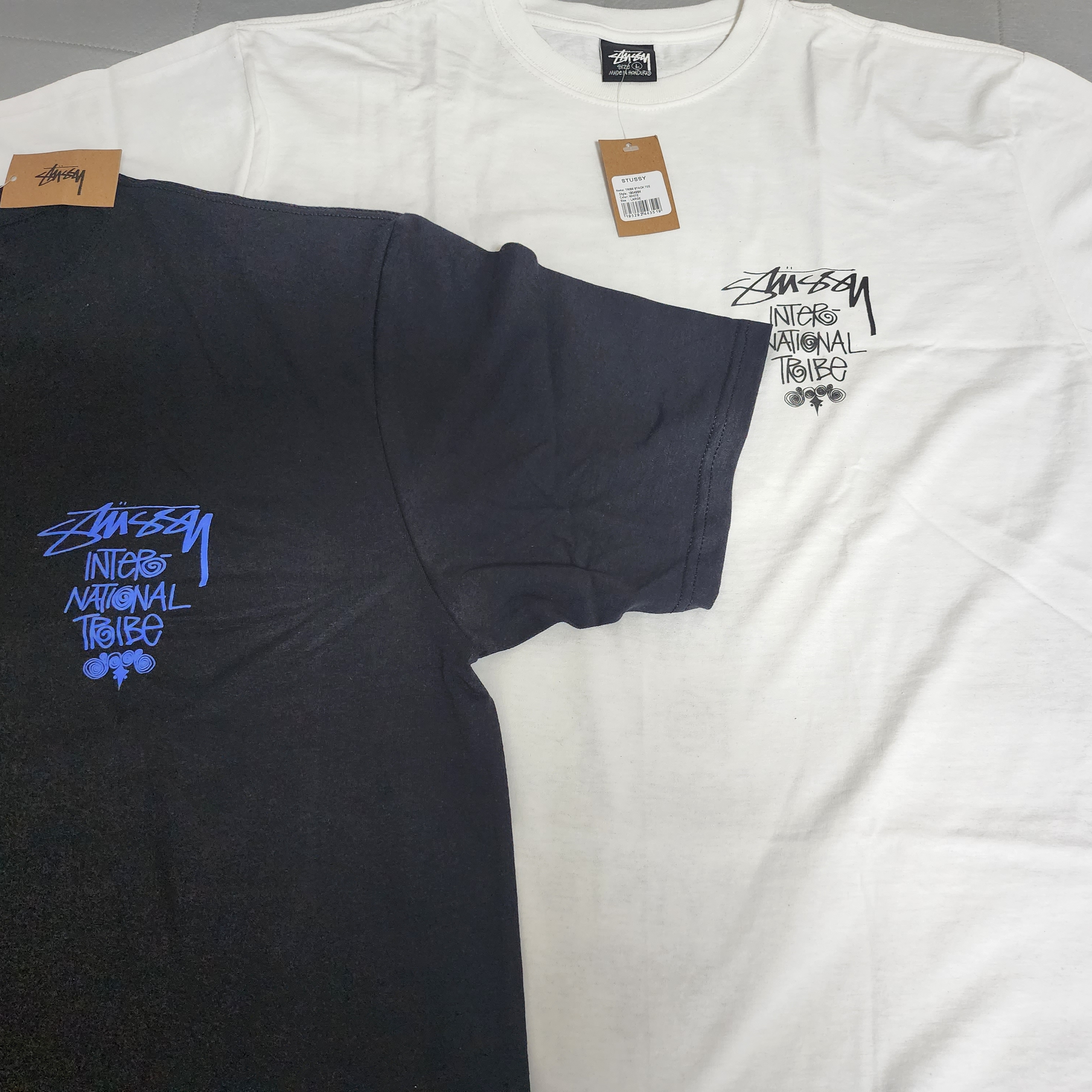 Stussy Tribe Stack T-Shirt White 착용 스타일