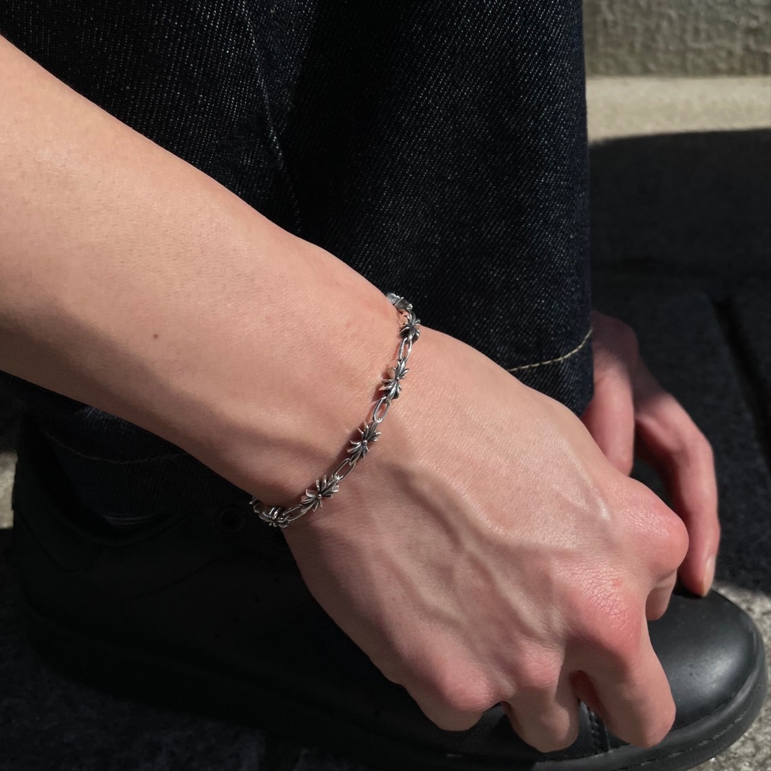 Scudo Bay Tree Bold Bracelet Square Chain 착용 스타일