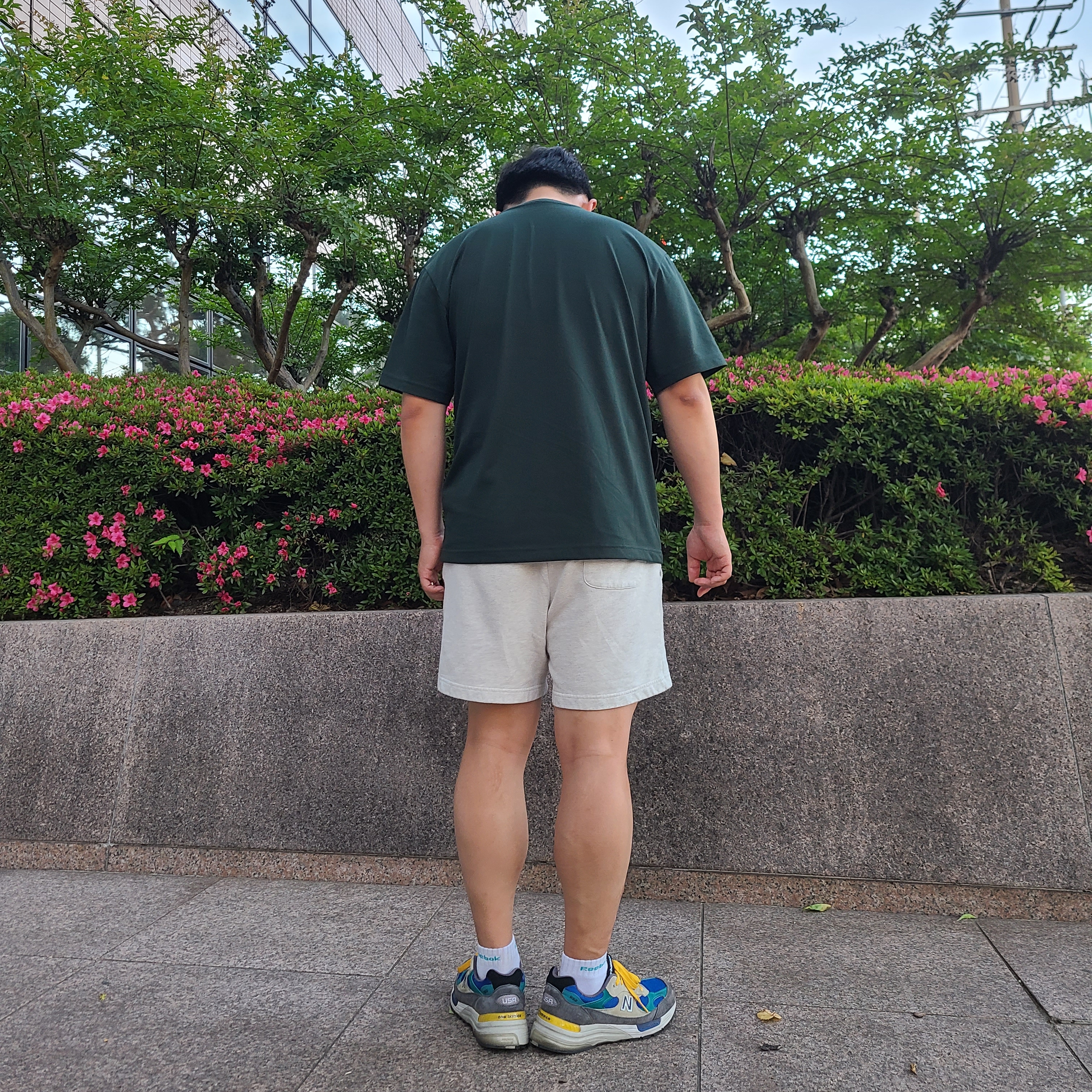 New Balance x Billy's 992 Made in USA Grey Blue Teal 착용 스타일