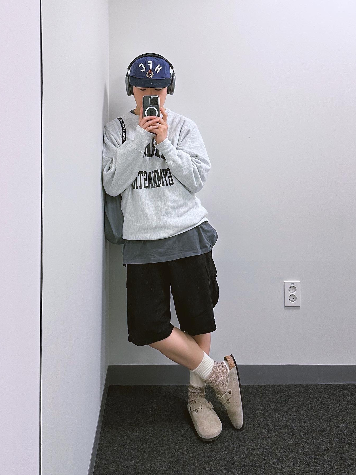 Birkenstock Boston Soft Footbed Taupe - Regular 착용 스타일