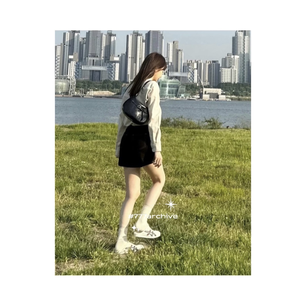Onitsuka Tiger Mexico 66 Sabot Cream Mako Blue 착용 스타일 - 4