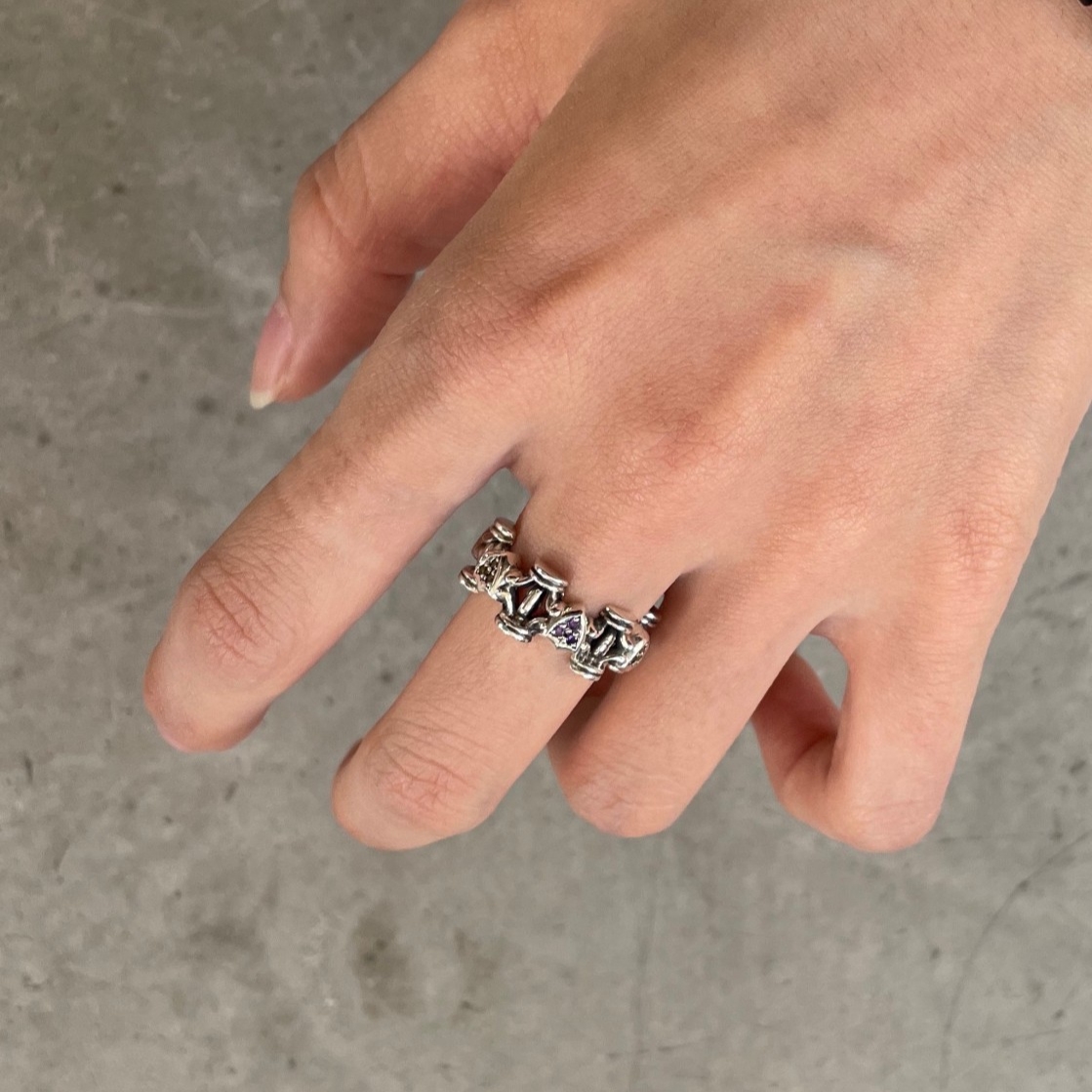 [KREAM 단독] Scudo Color Stone Mix Ring 착용 스타일