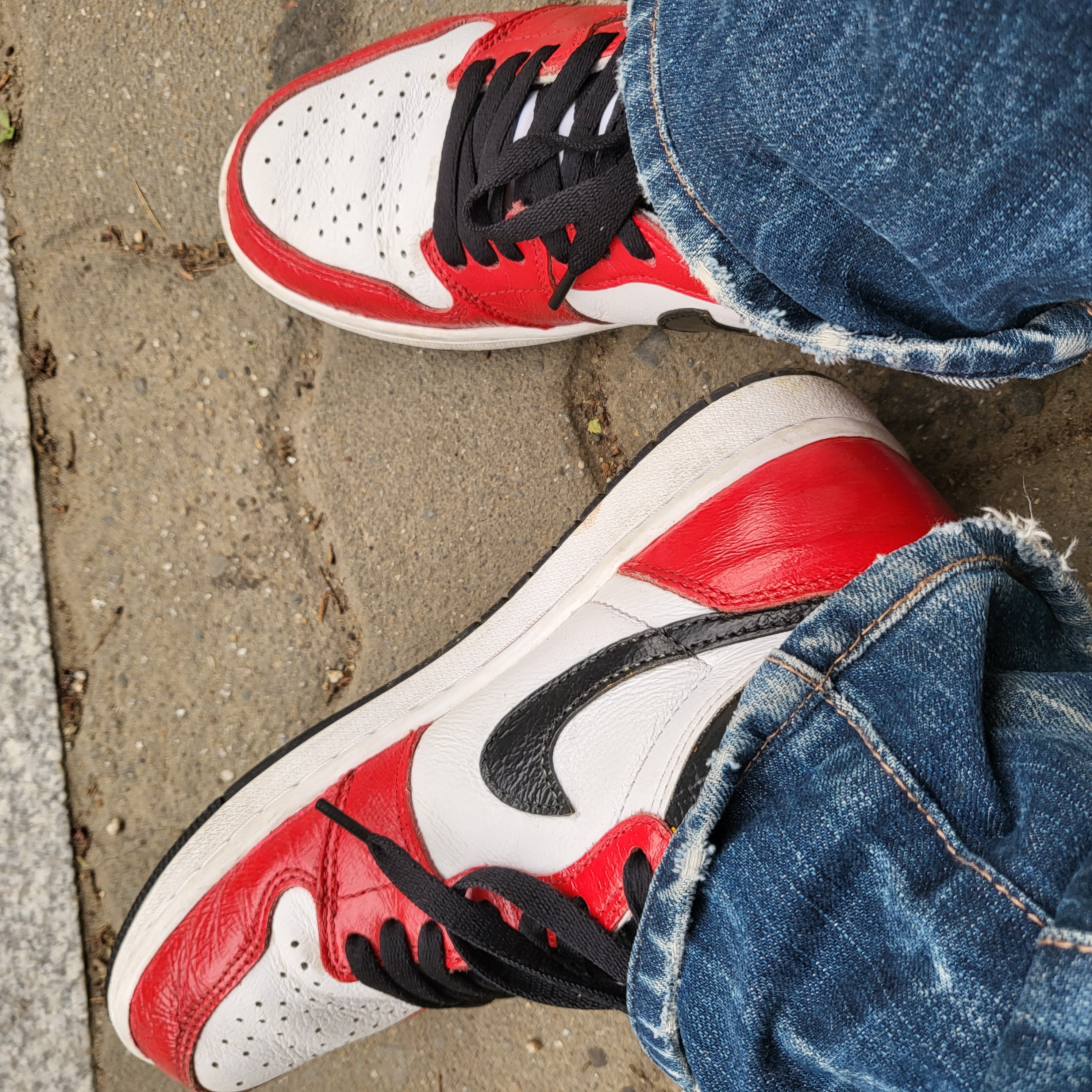 Supreme Military Camp Cap Stone - 22SS, Jordan 1 Retro High OG Light Fusion Red 착용 스타일 - 4