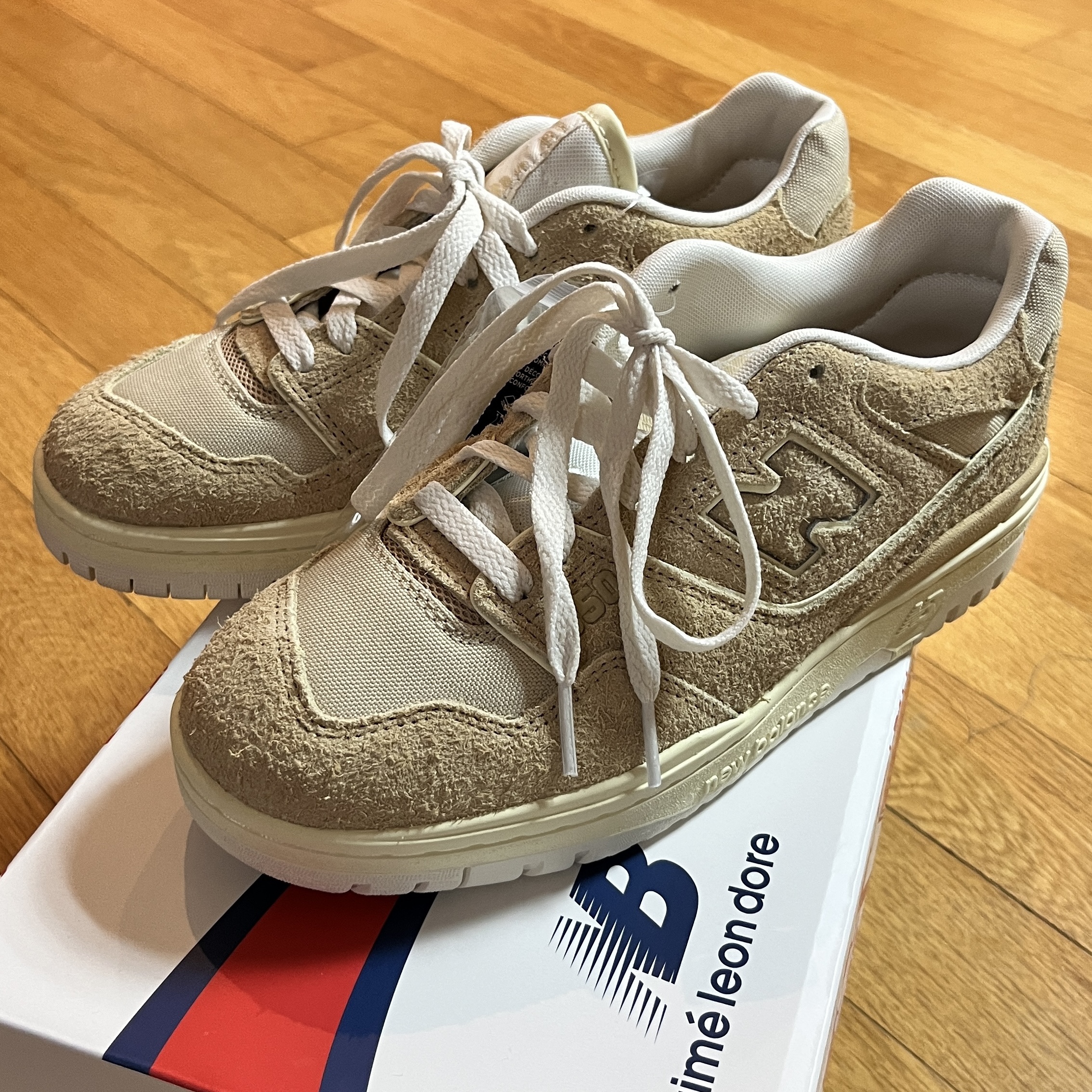 New Balance x Aime Leon Dore 550 Warm Sand 착용 스타일