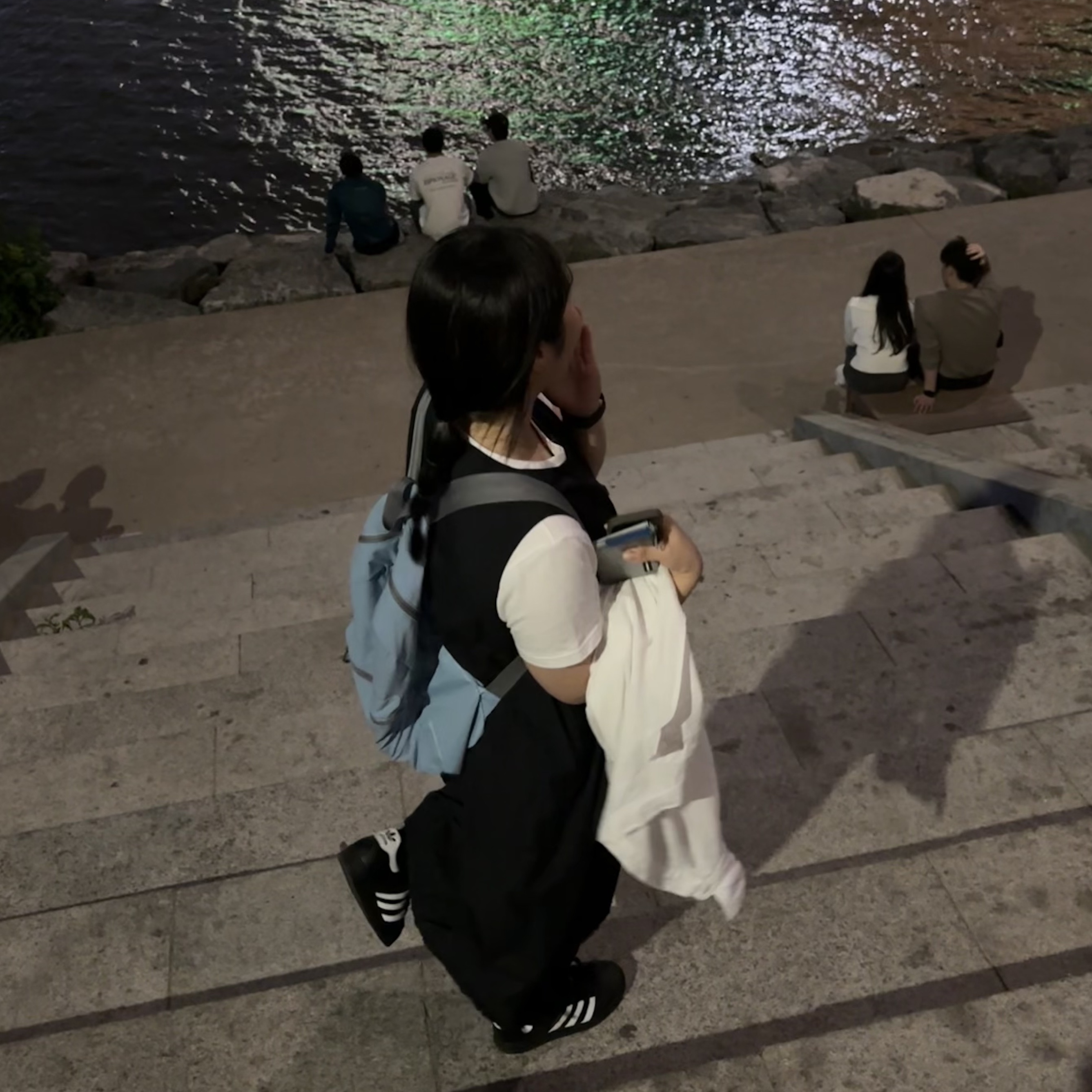Adidas Superstar Core Black White, Mischief Rhombus Light Weight Backpack Greyish Blue - The Hyundai Seoul Exclusive 착용 스타일 - 2