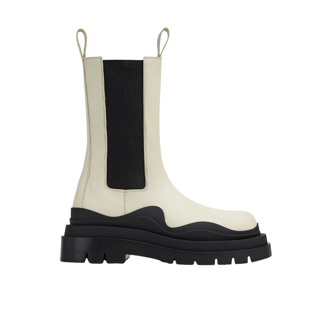 (W) 보테가 베네타 타이어 첼시 부츠 씨 솔트 블랙((W) Bottega Veneta Tire Chelsea Boot Sea Salt Black) - 1