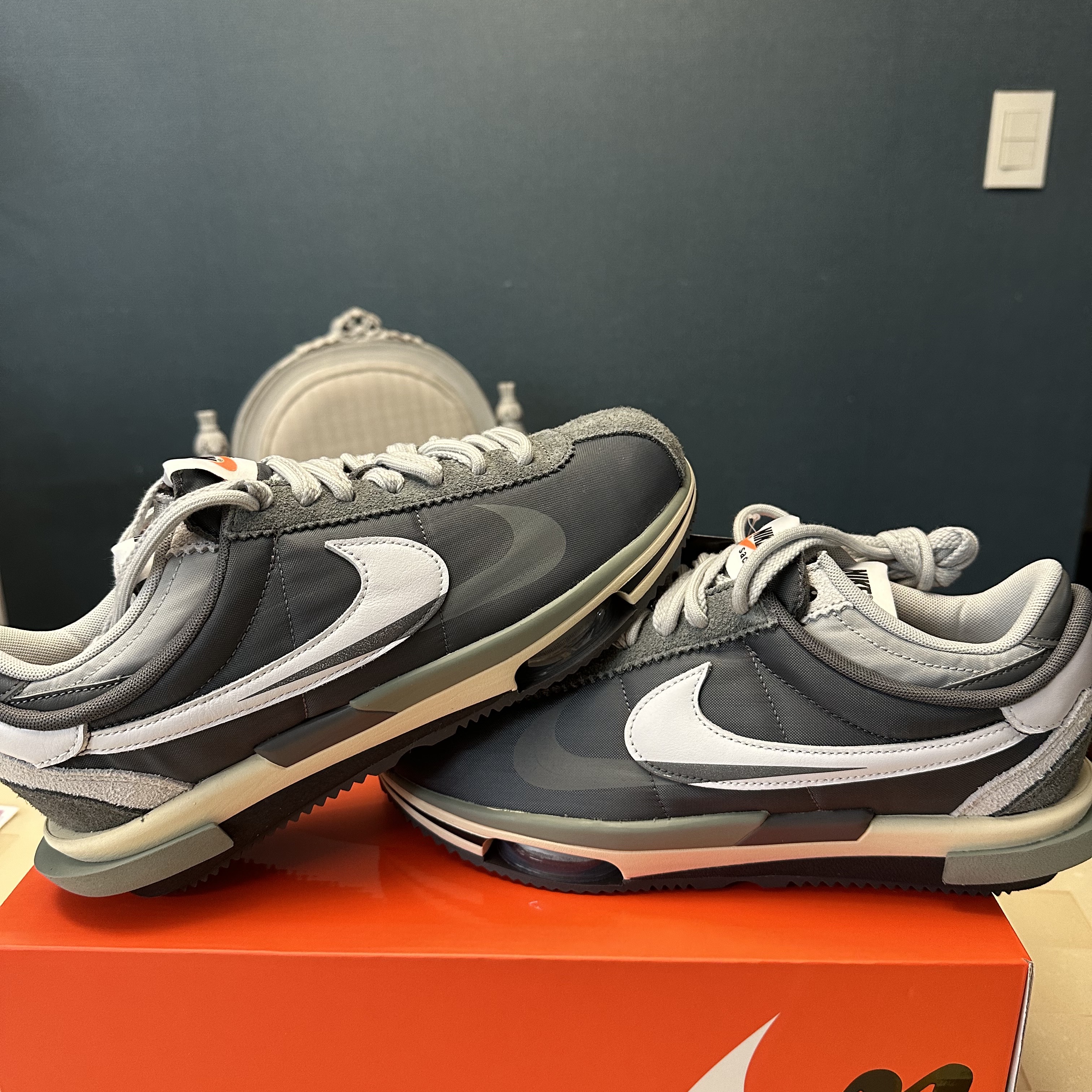 Nike x Sacai Zoom Cortez SP Iron Grey 착용 스타일