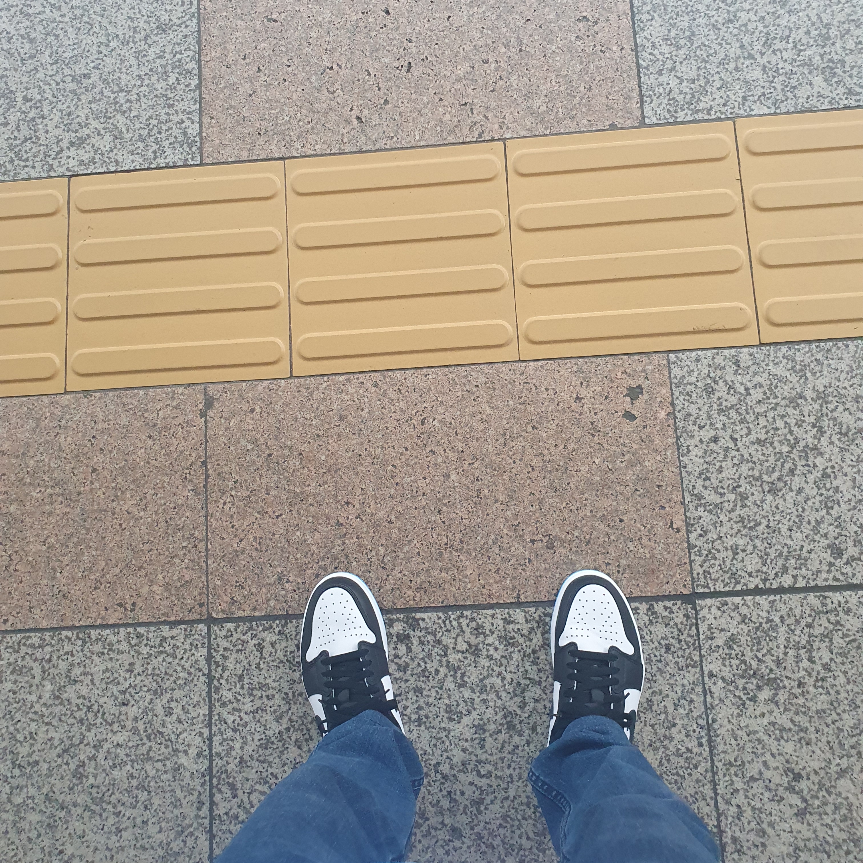 Jordan 1 Retro Low OG Black and Dark Powder Blue 착용 스타일