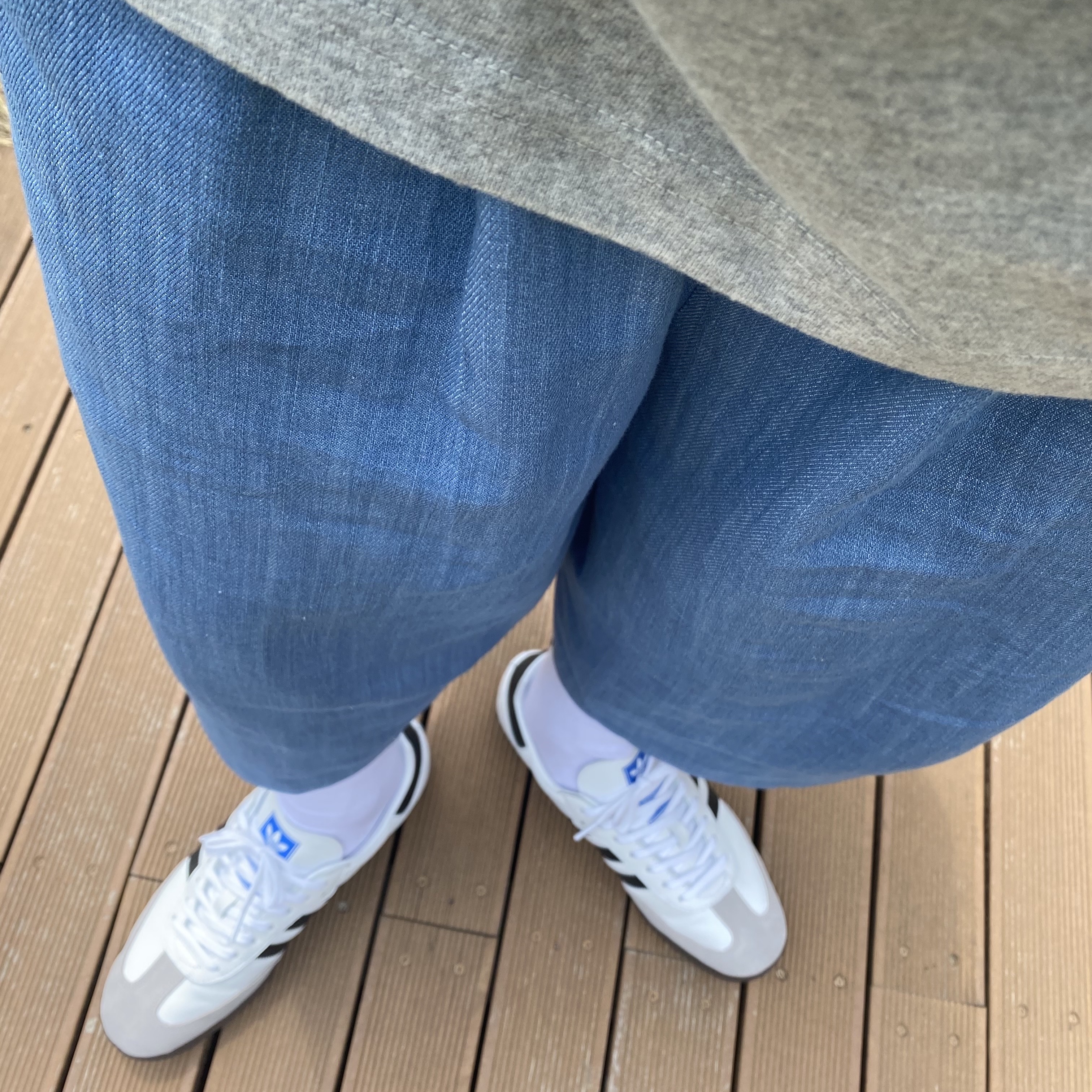 Adidas Samba OG Cloud White 착용 스타일
