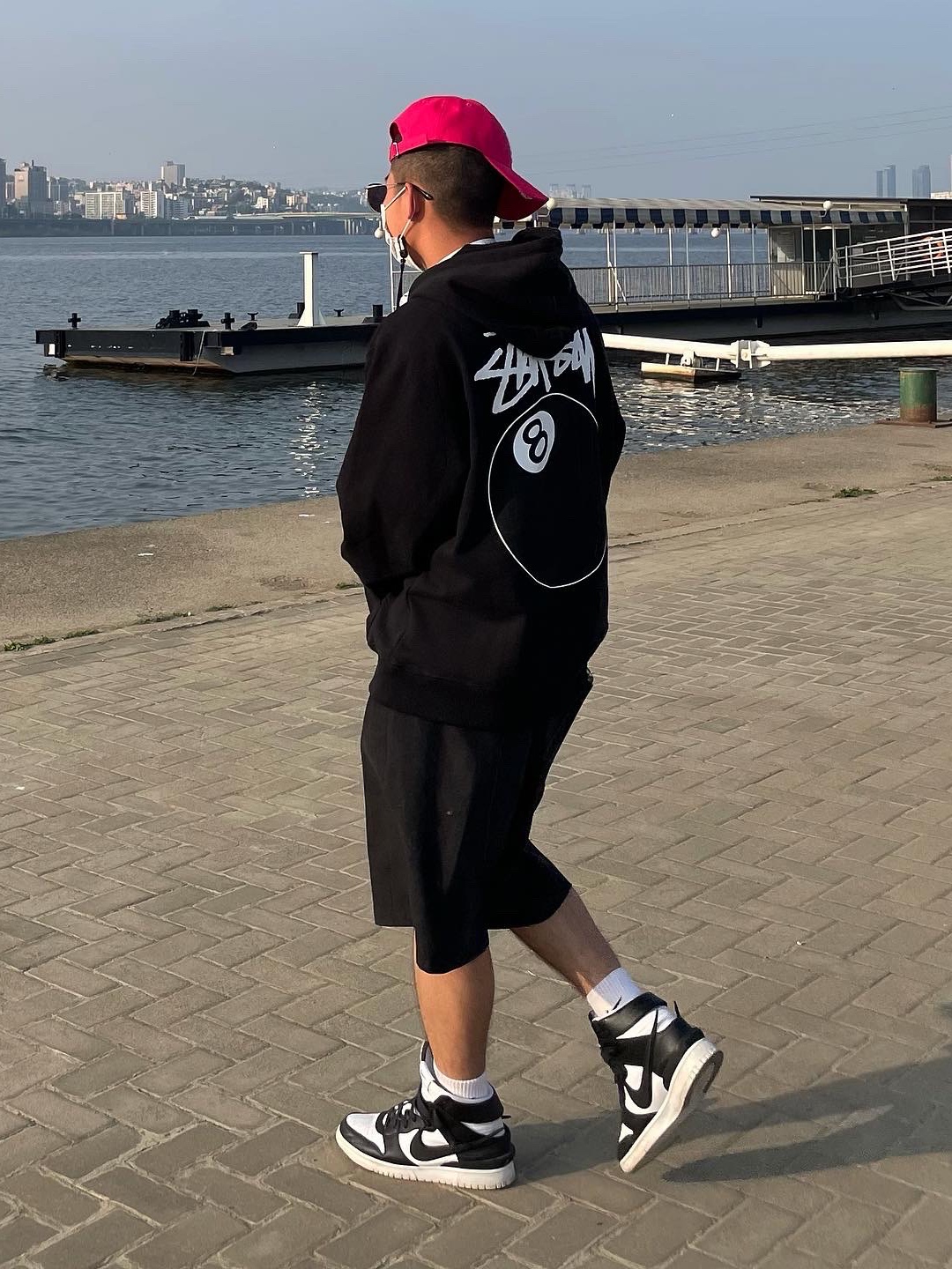 Nike x Ambush Dunk High Black 착용 스타일