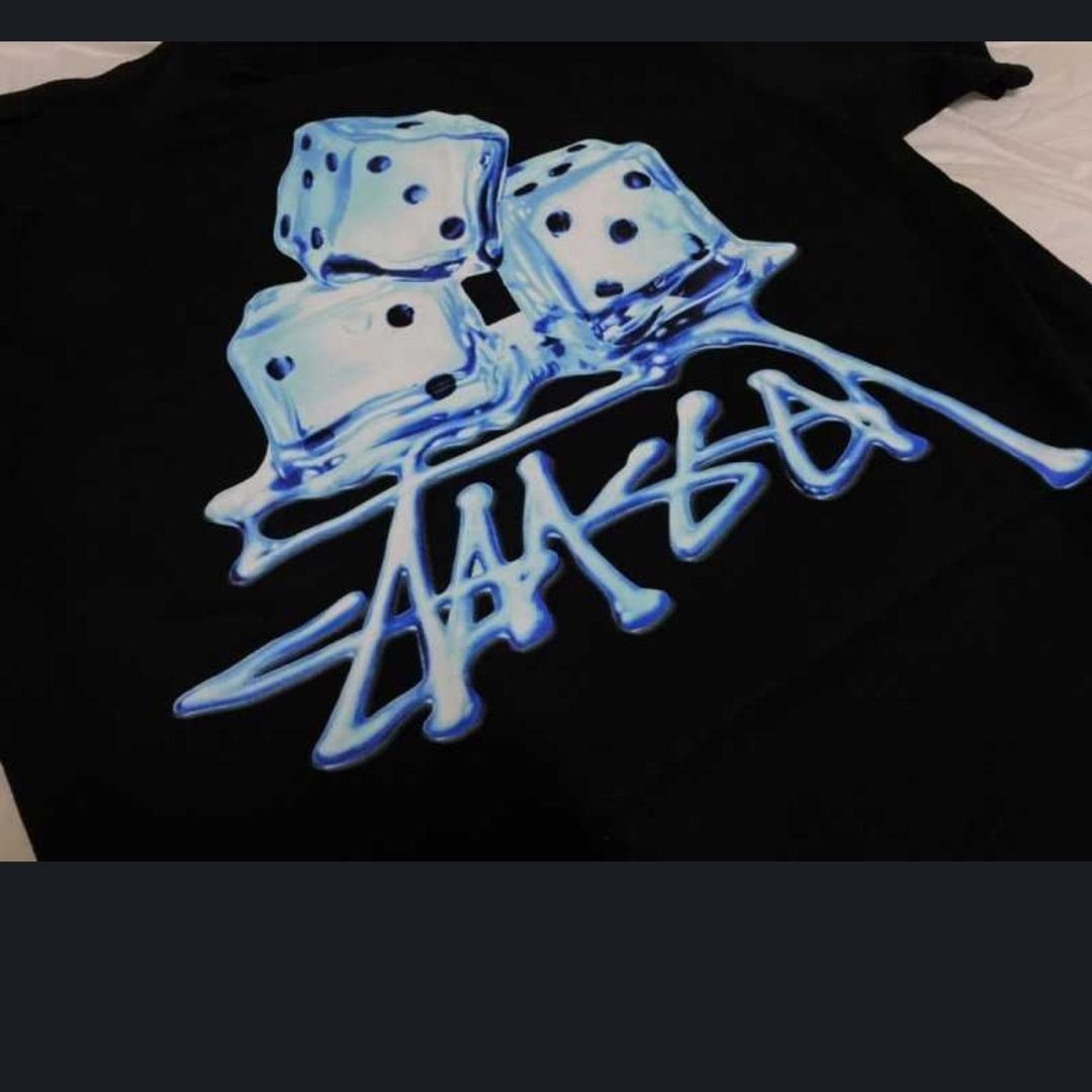 Stussy Melted T-Shirt Black 착용 스타일