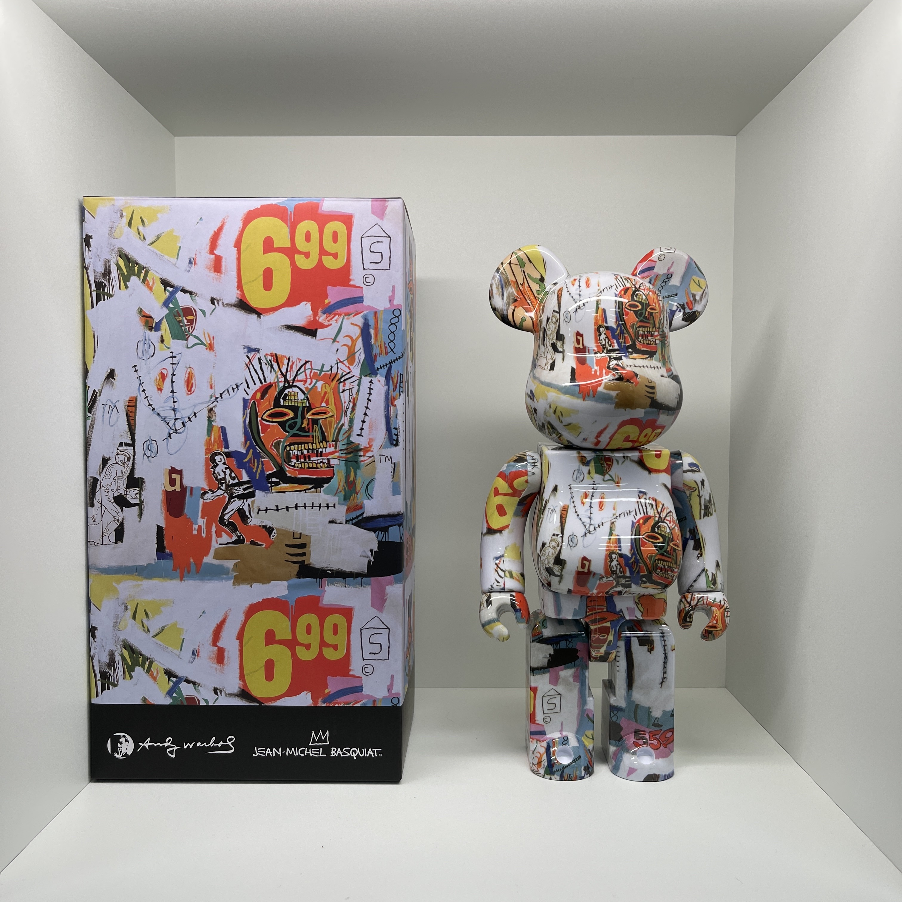 Bearbrick Andy Warhol x Jean-Michel Basquiat #4 400% 착용 스타일