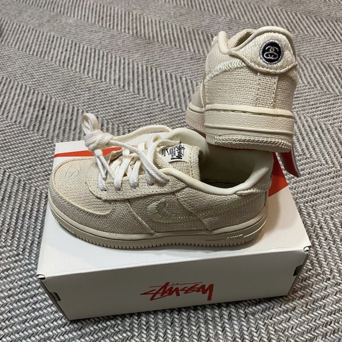 (TD) Nike x Stussy Air Force 1 Low Fossil 착용 스타일