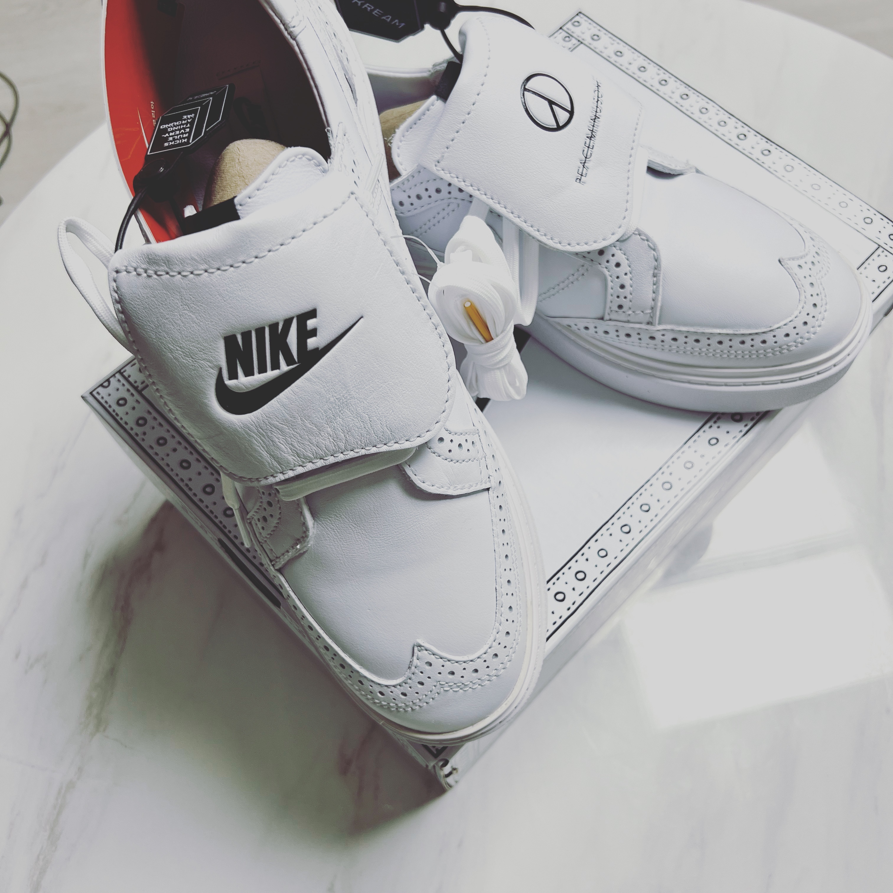 Nike x Peaceminusone Kwondo1 White 착용 스타일