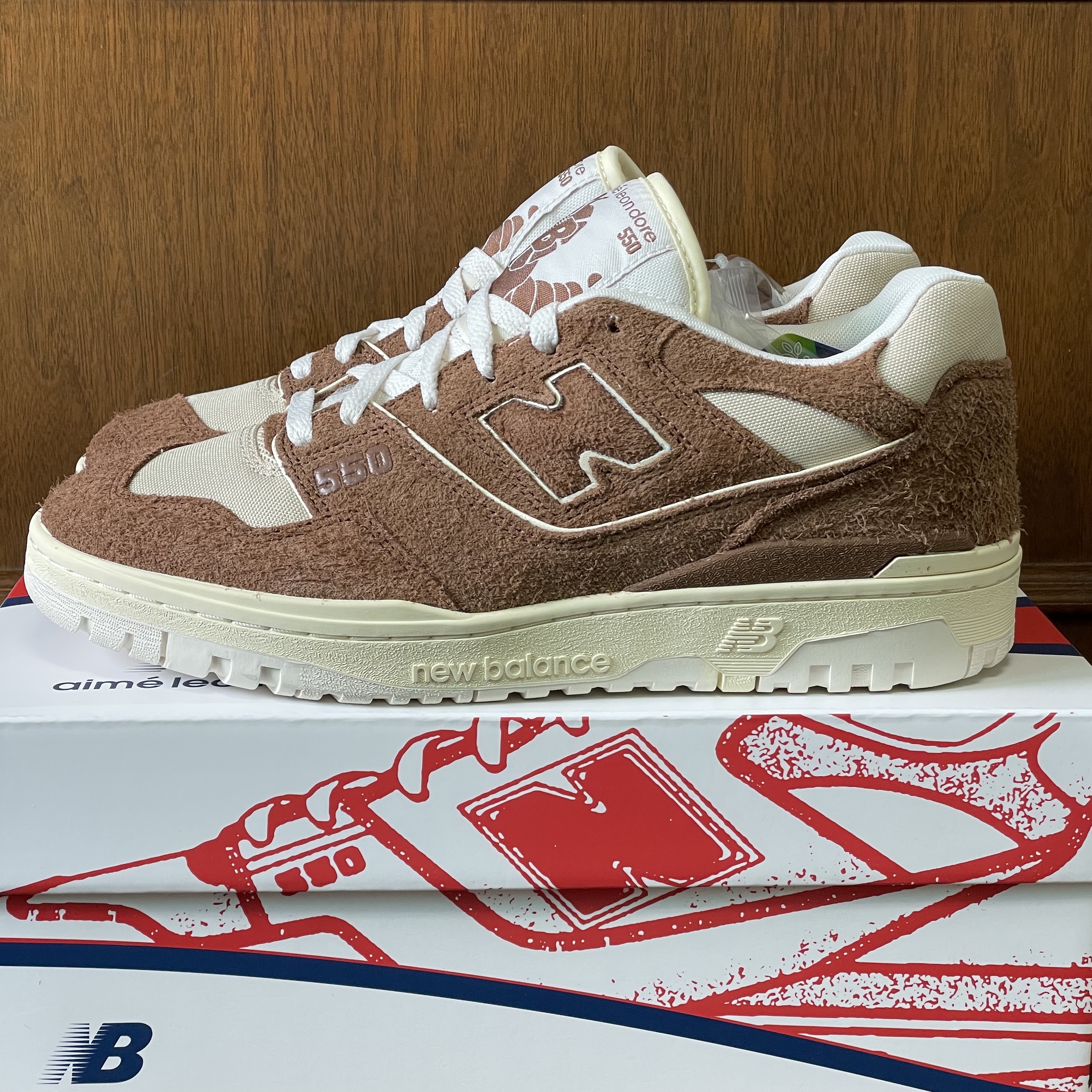 New Balance x Aime Leon Dore 550 True Brown 착용 스타일 - 1