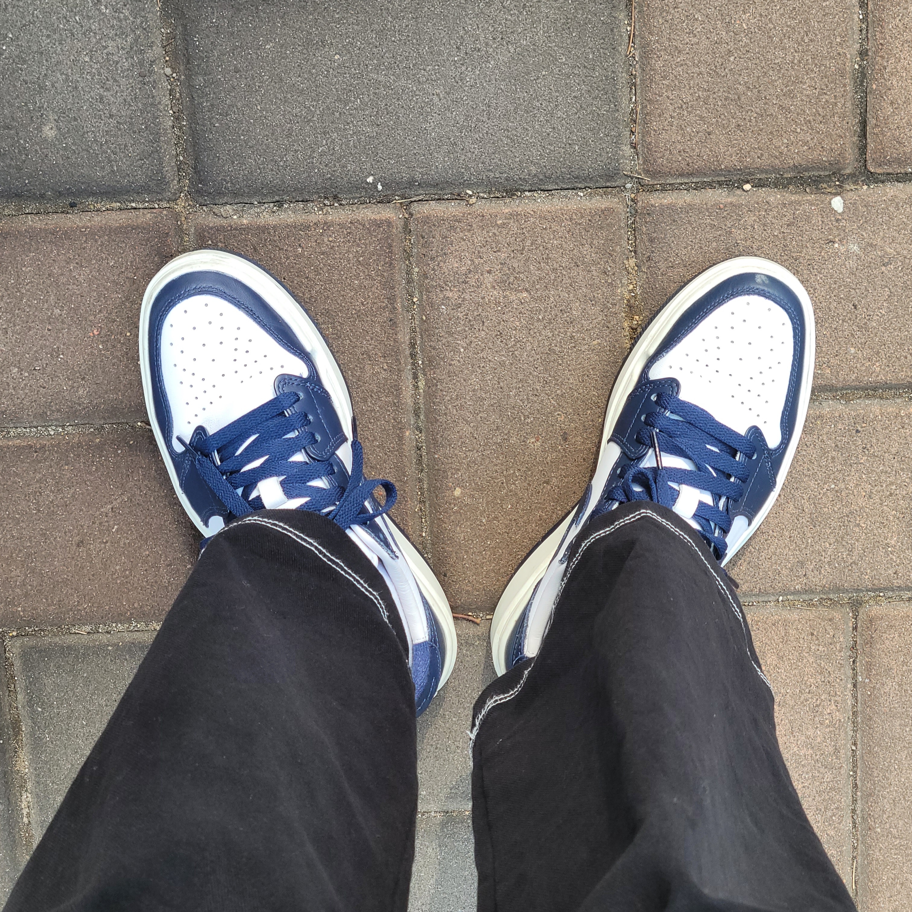 (W) Jordan 1 Elevate Low Midnight Navy 착용 스타일