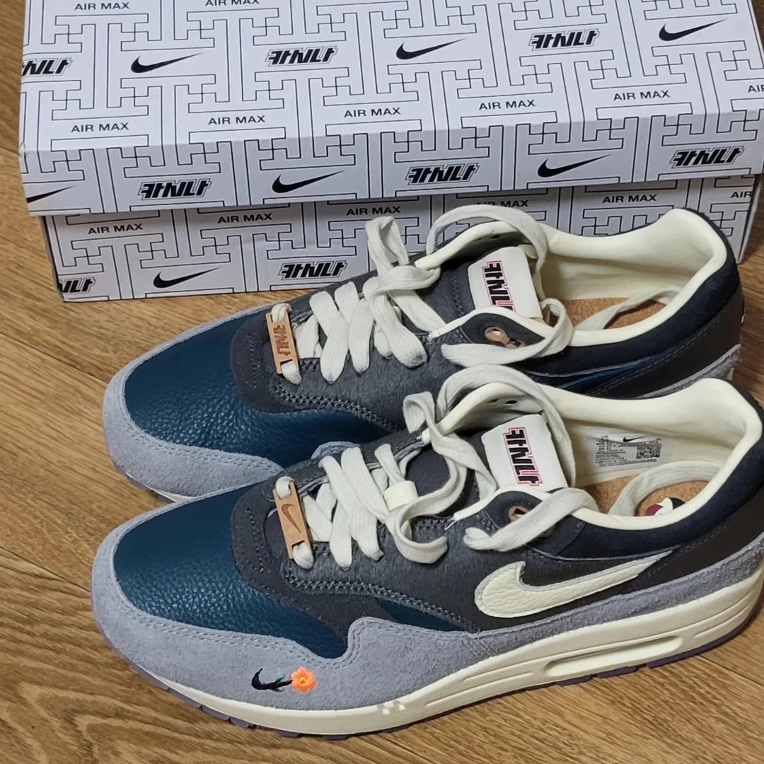 Nike x Kasina Air Max 1 SP Won-Ang Particle Grey 착용 스타일 - 1