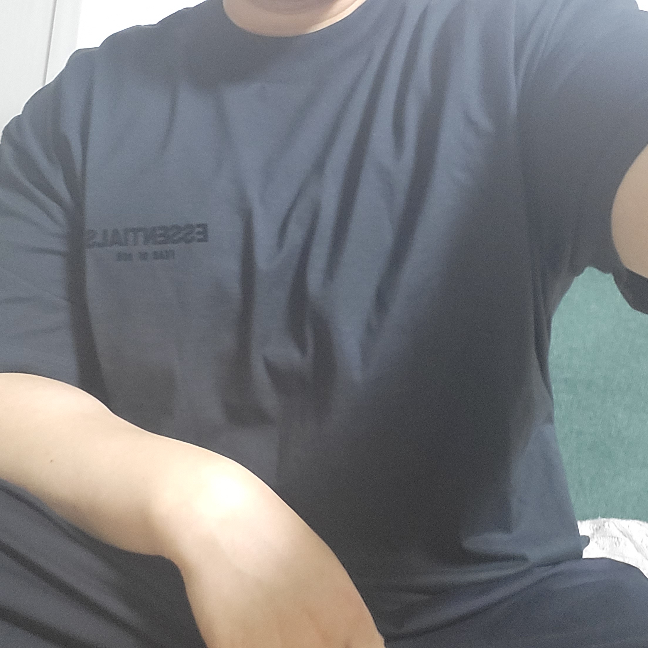Essentials The Core Collection T-Shirt Stretch Limo 착용 스타일 - 1