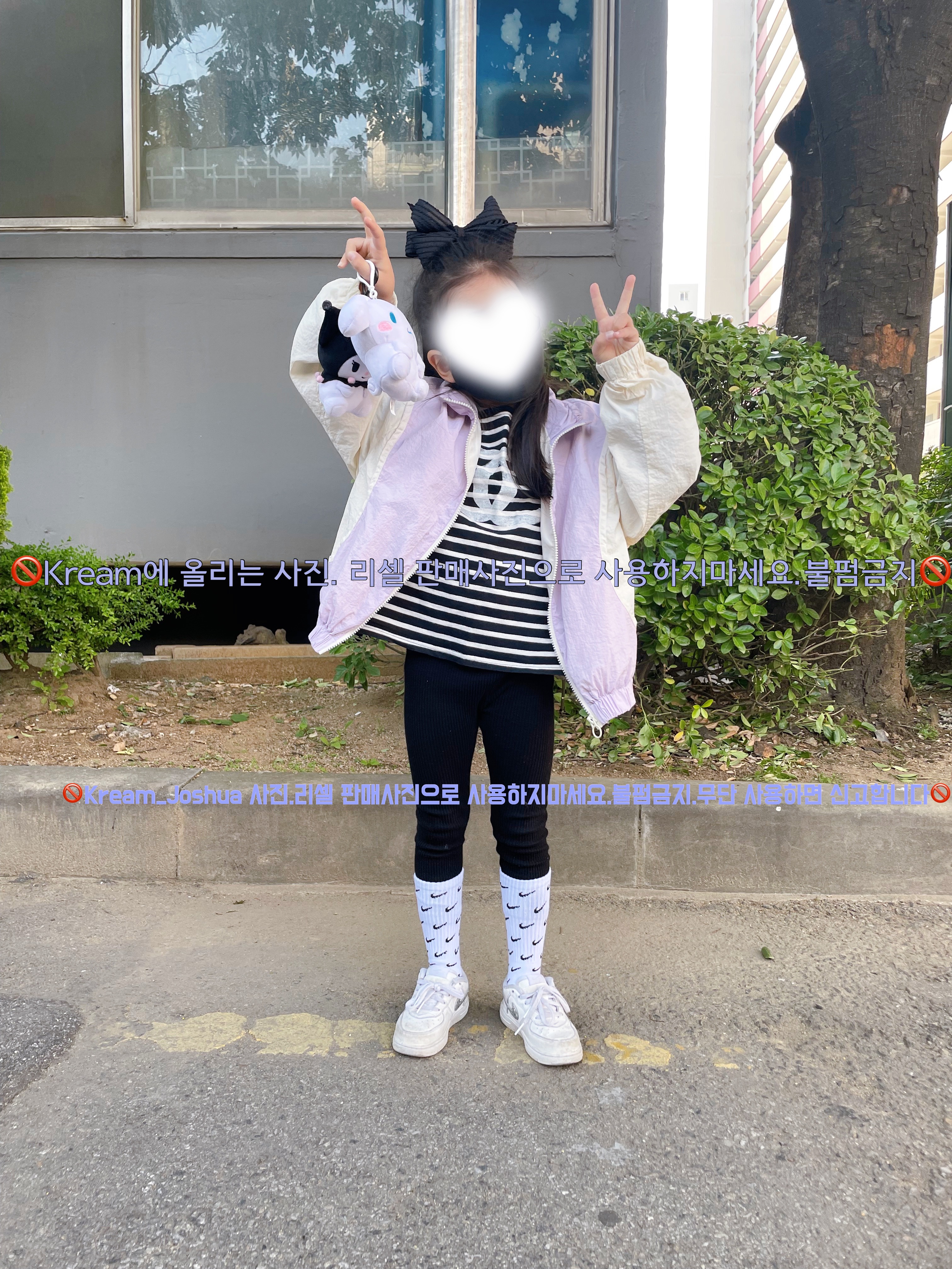 (PS) 나이키 포스 1 로우 트리플 화이트, (TD) 나이키 포스 1 '18 트리플 화이트 착용 스타일 - 1