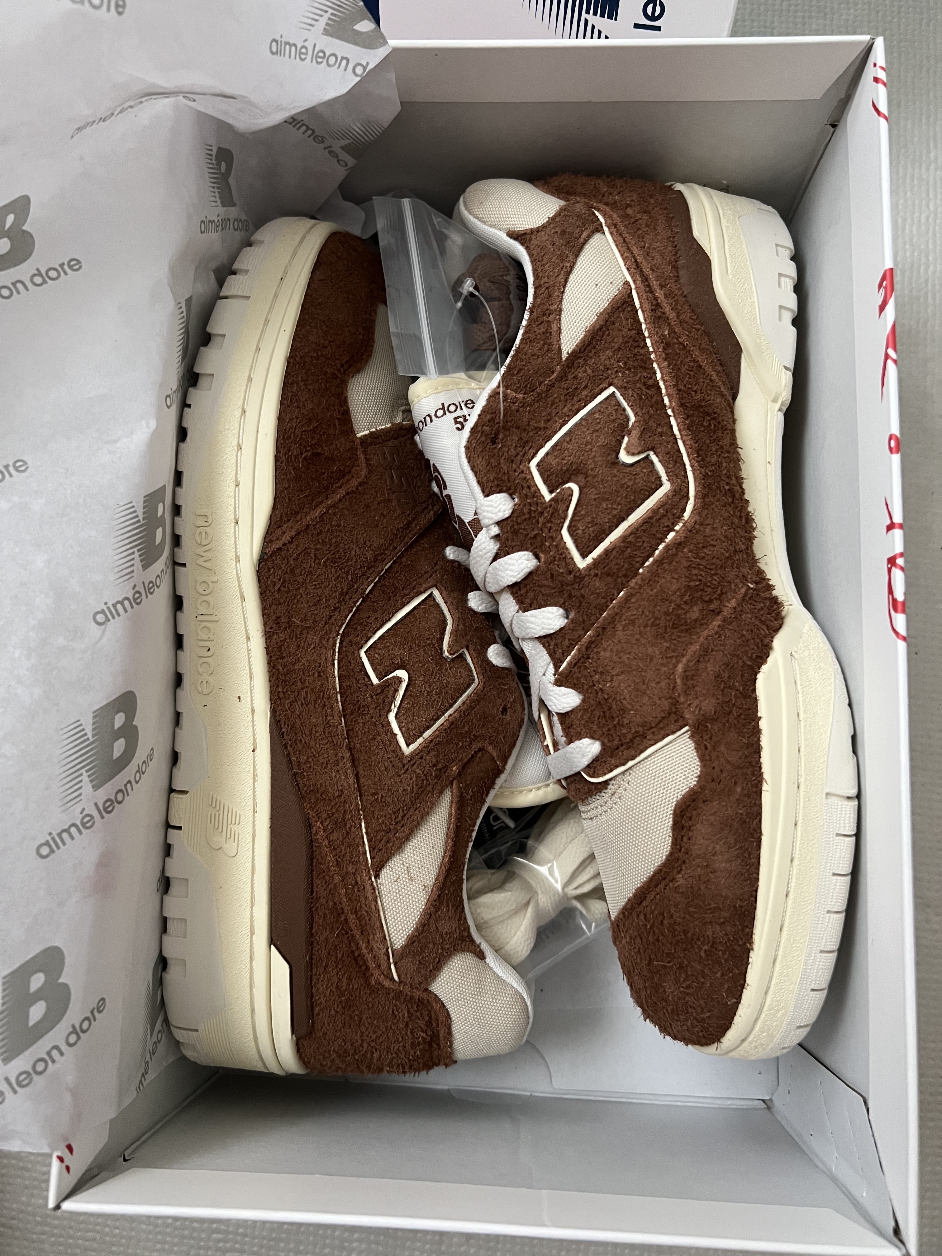 New Balance x Aime Leon Dore 550 True Brown 착용 스타일